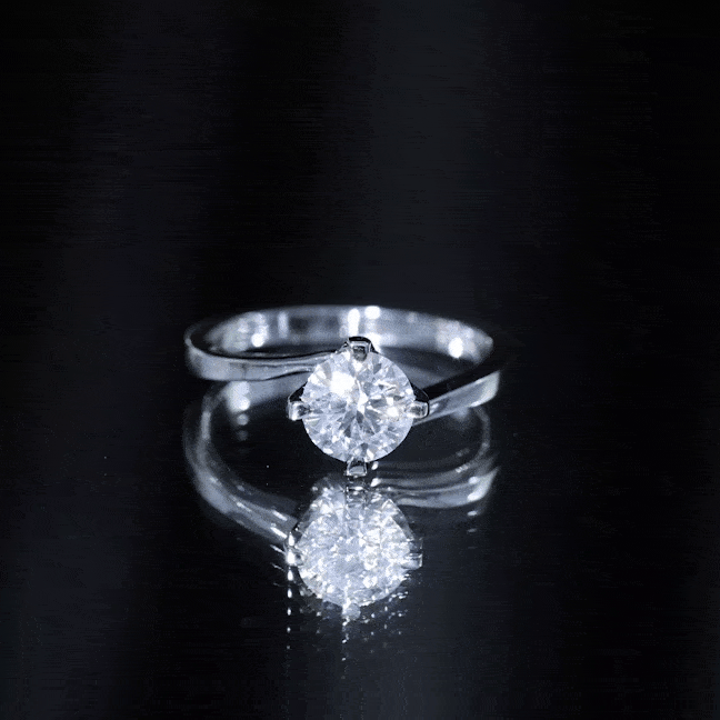 1.2 Carat Lab Grown Diamond Engagement Ring With Diagonal 4 Prongs