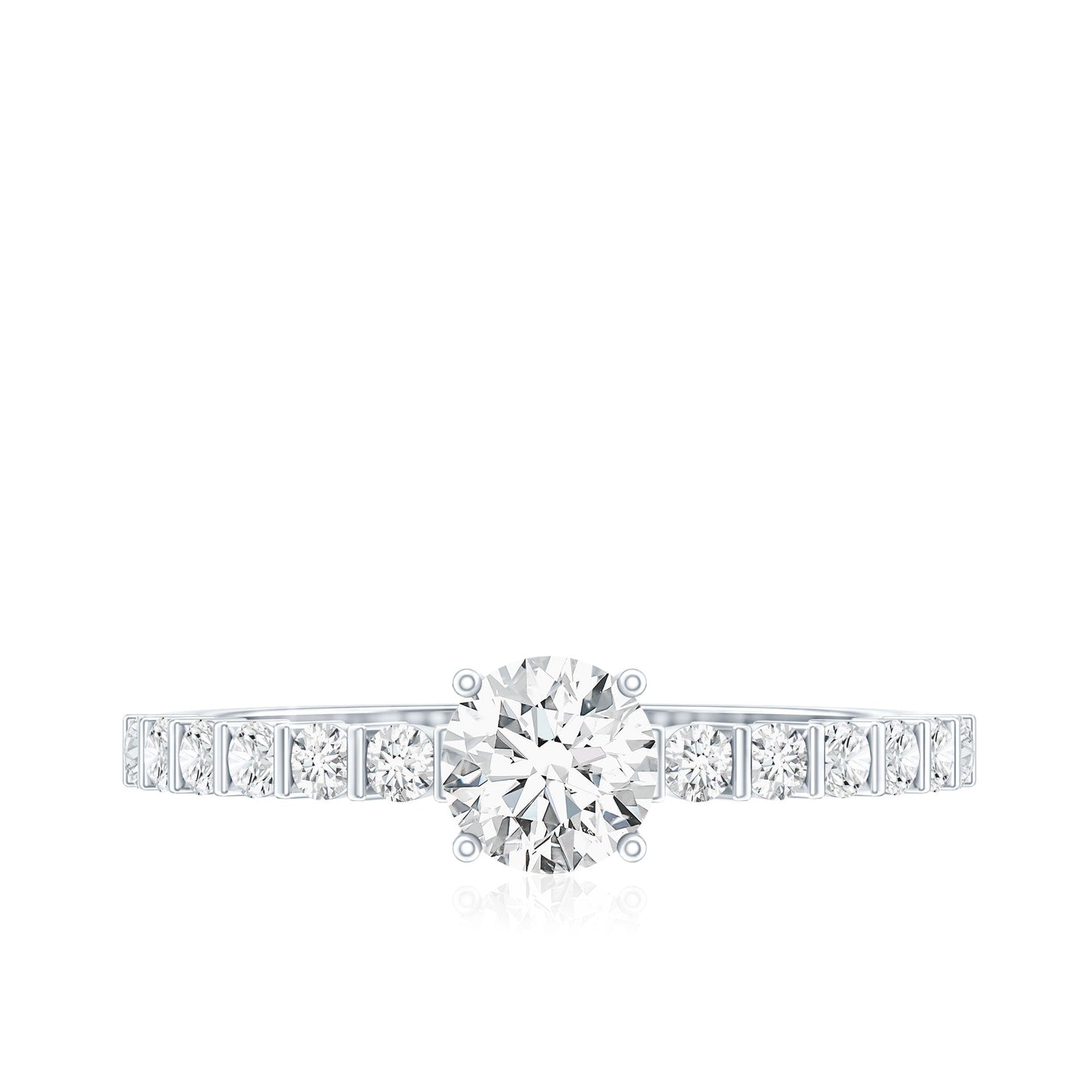 Certified Lab Grown Diamond Simple Solitaire Ring
