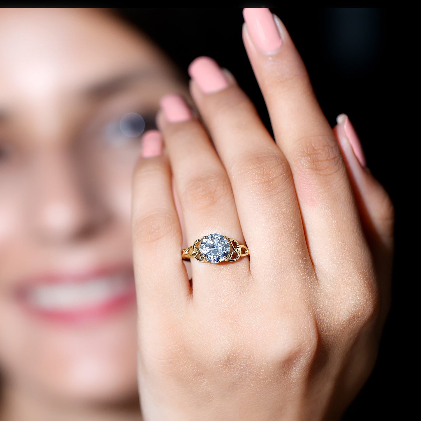 Lab Created 2 Carat Diamond Celtic Knot Engagement Ring