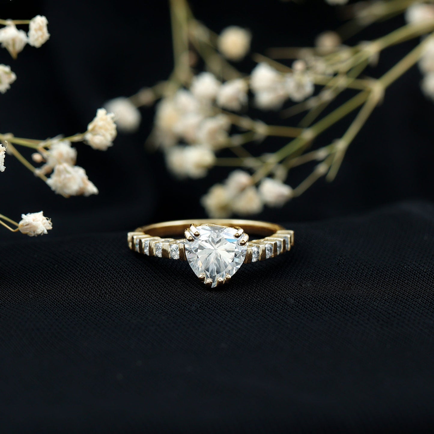 Certified 2 Carat Lab Grown Diamond Heart Engagement Ring for Her