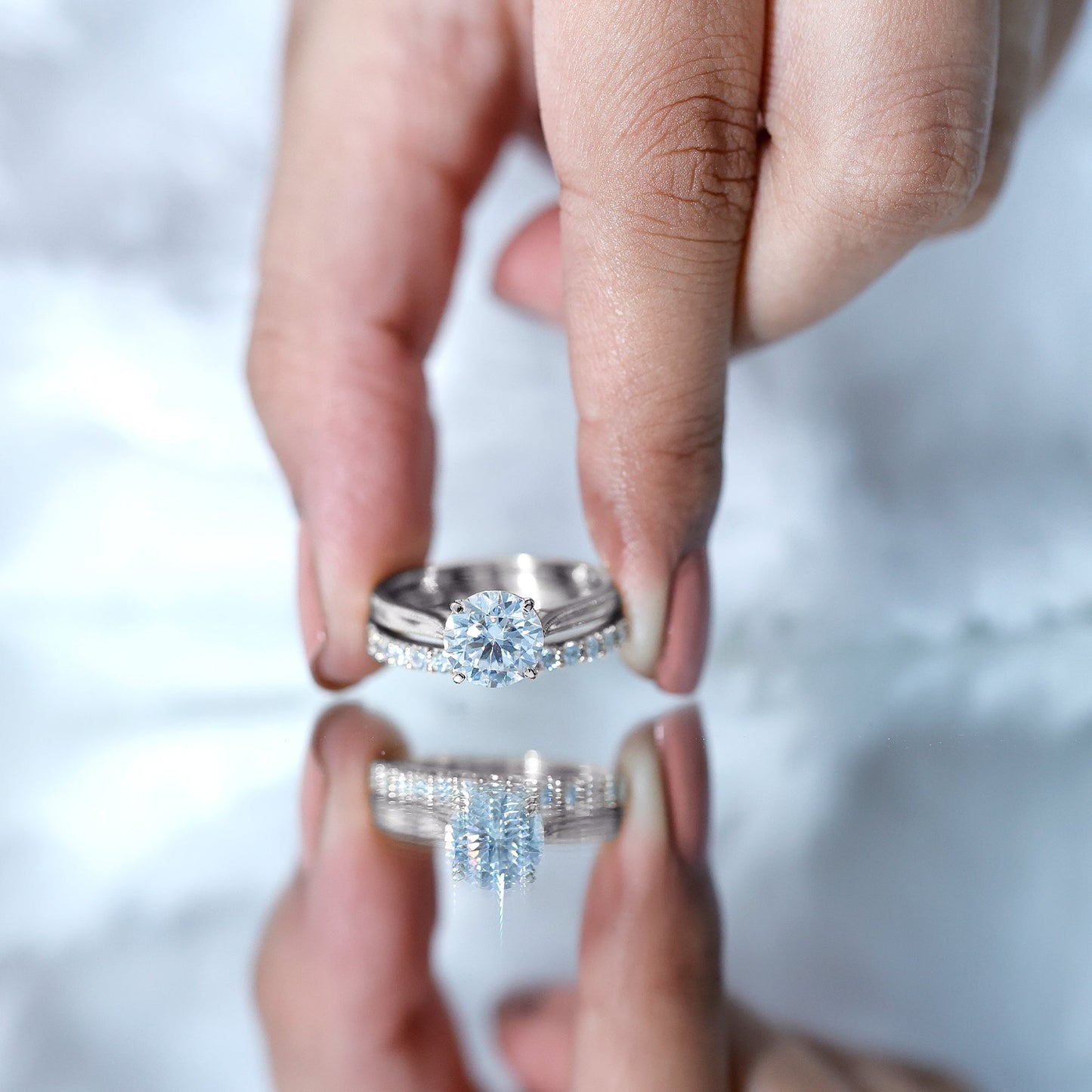Certified 2 Carat Diamond Solitaire Engagement Ring With Ring Guard