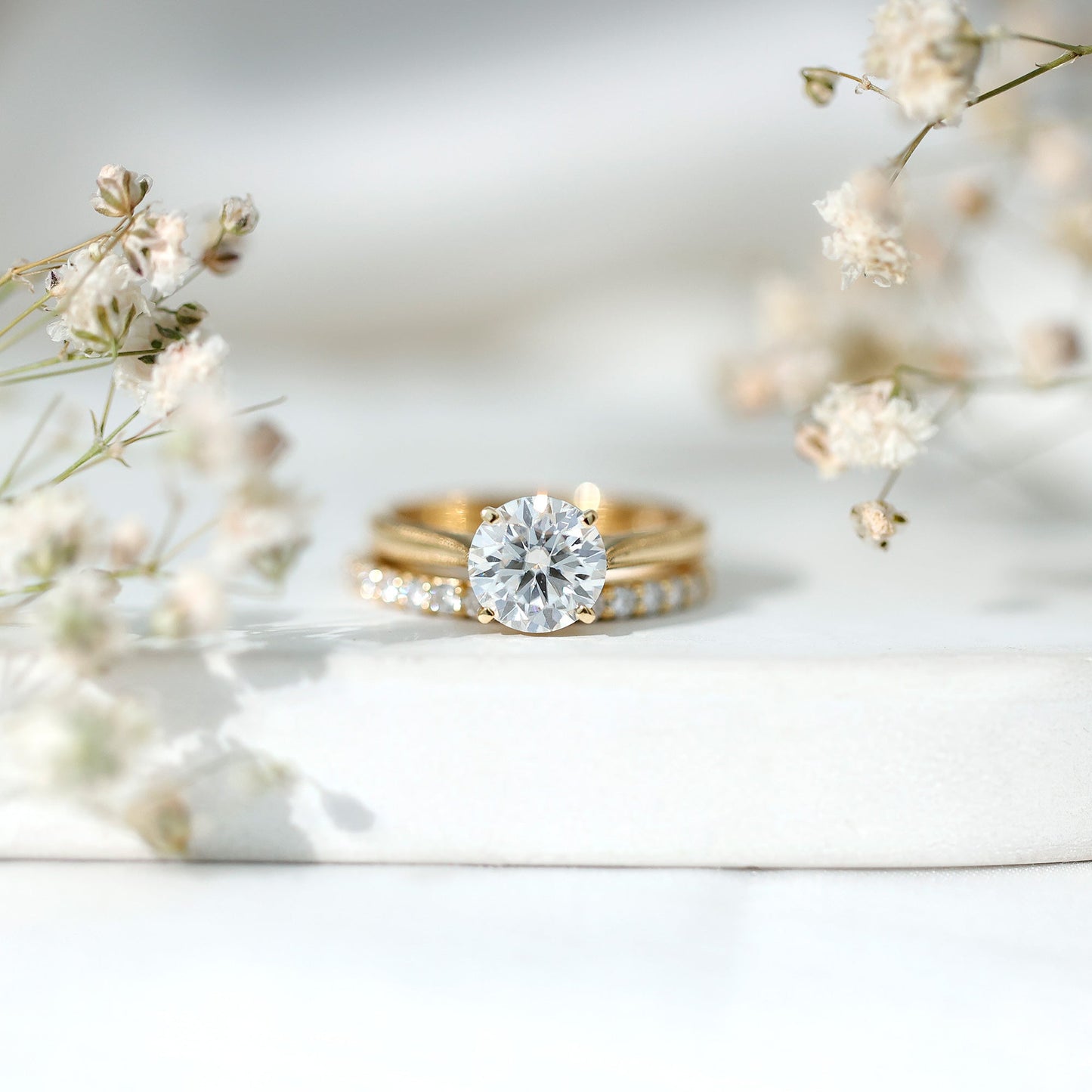 Certified 2 Carat Diamond Solitaire Engagement Ring With Ring Guard