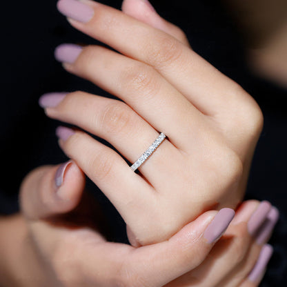 Round Cut Lab Grown Diamond Stackable Eternity Ring