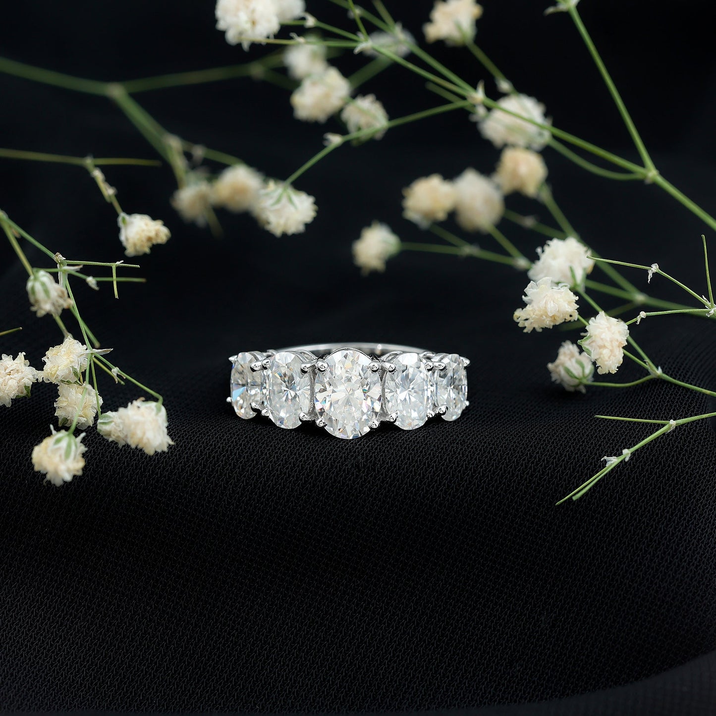 Lab Grown Diamond 5 Stone Statement Ring