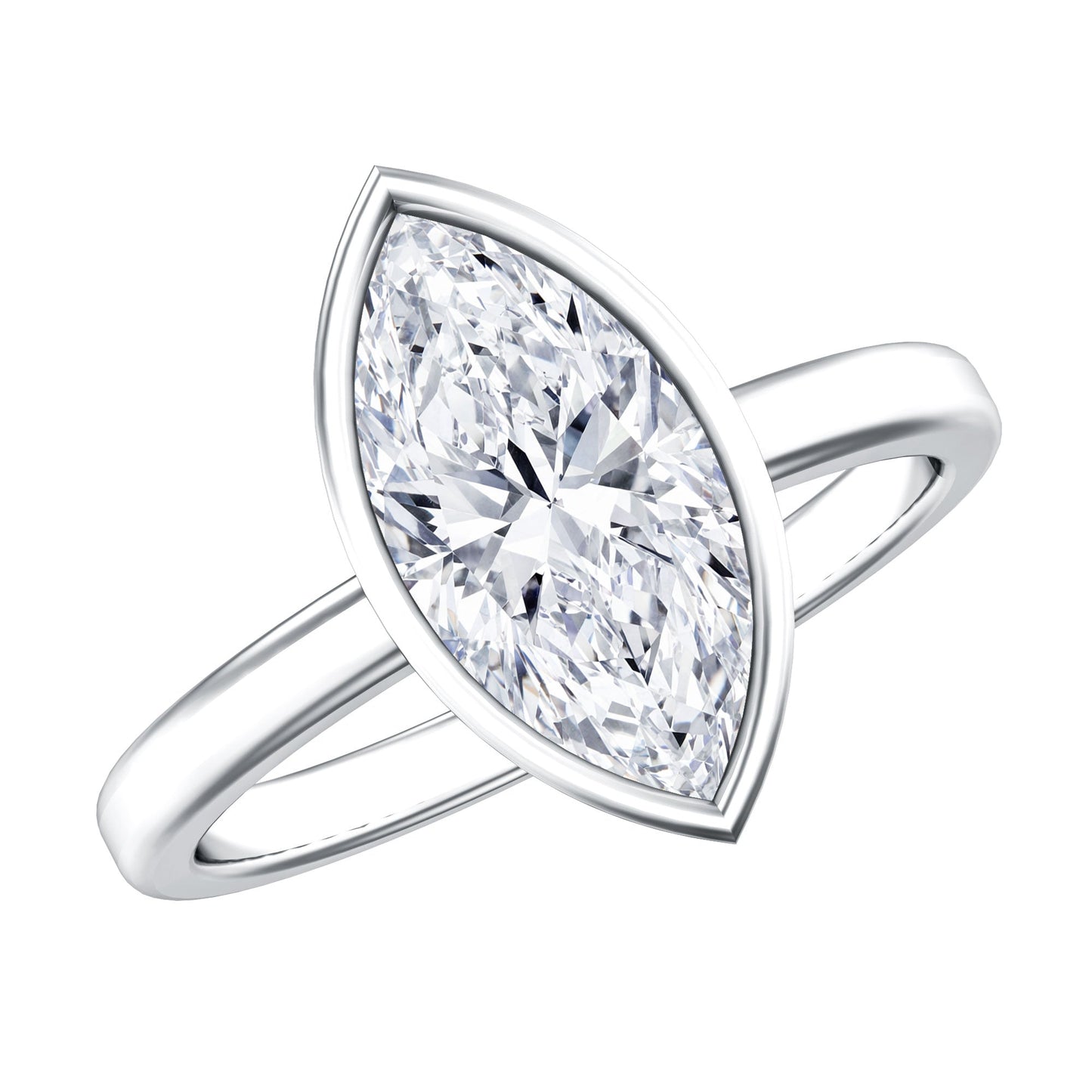 IGI Certified 2 Carat Lab Grown Diamond Marquise Ring For Engagement