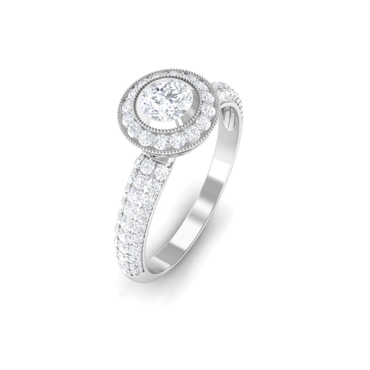 Vintage Inspired Diamond Engagement Ring for Women