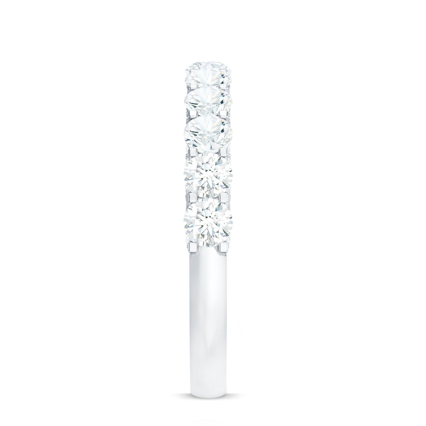 Trellis Set Moissanite Half Eternity Ring