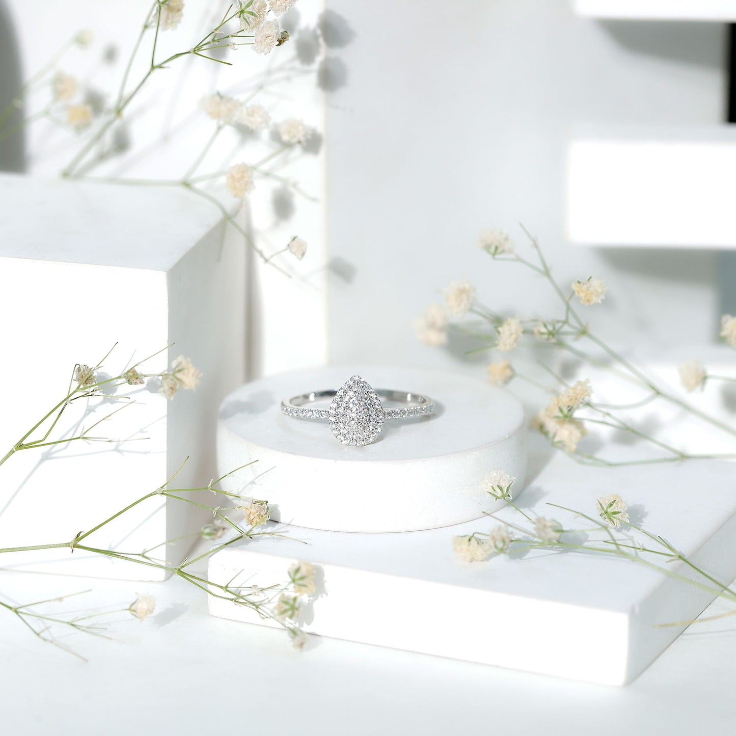 Diamond Pear Shaped Engagement Ring