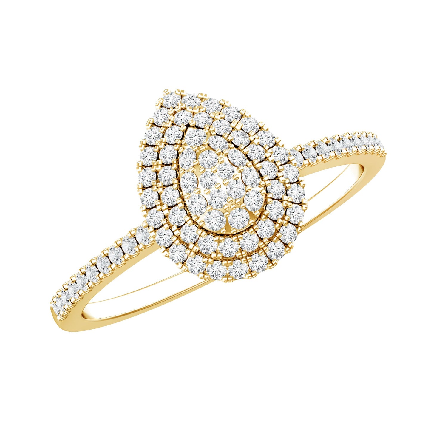 Diamond Pear Shaped Engagement Ring