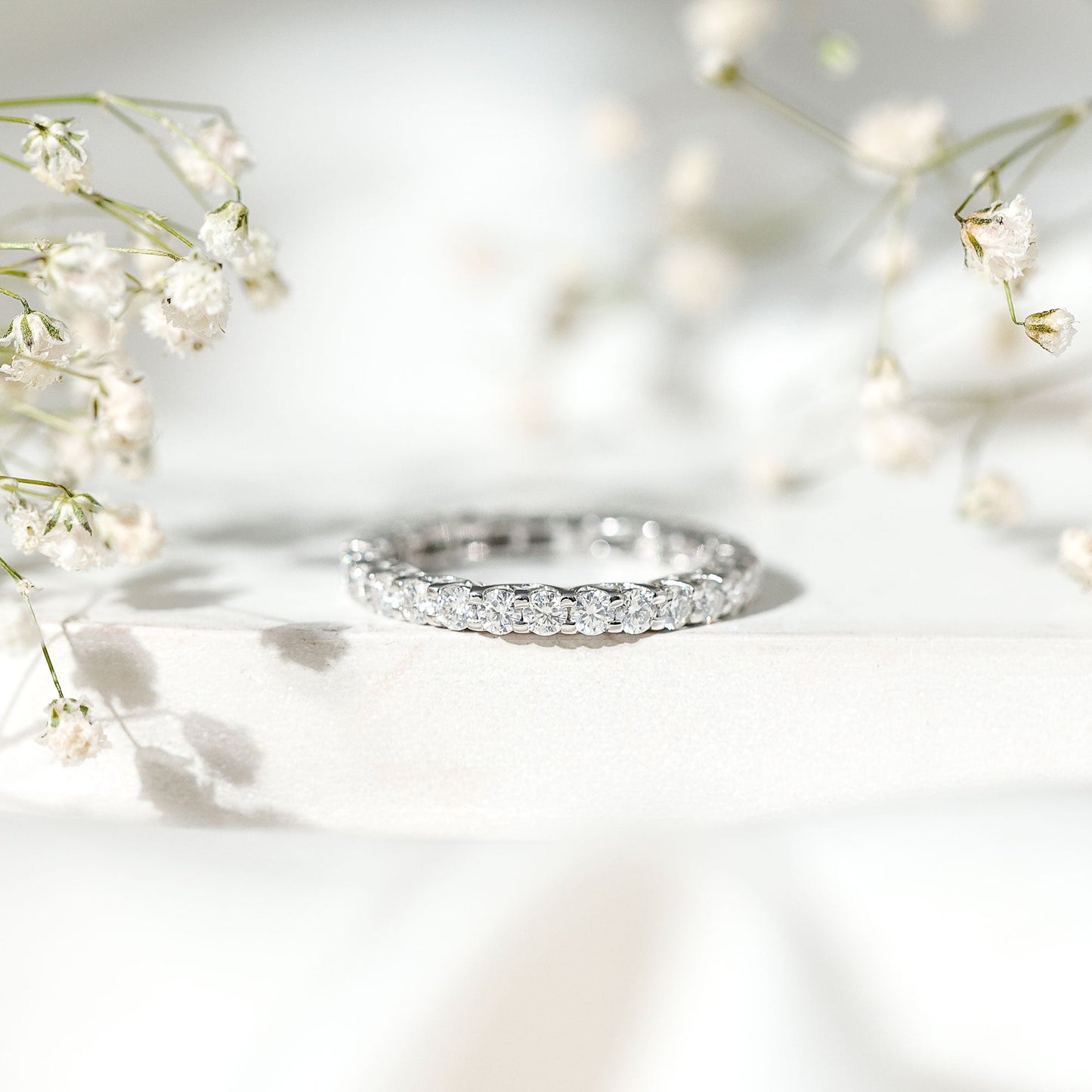 Brilliant Cut Moissanite Eternity Wedding Ring for Women