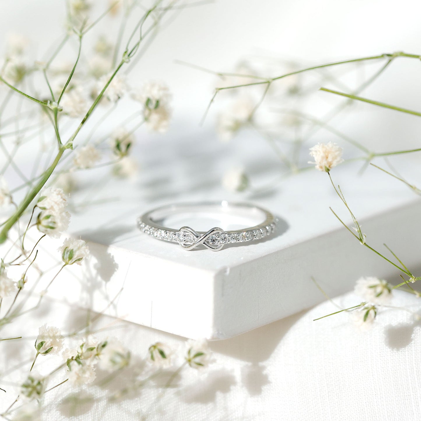 Brilliant Cut Diamond Infinity Promise Ring For Women