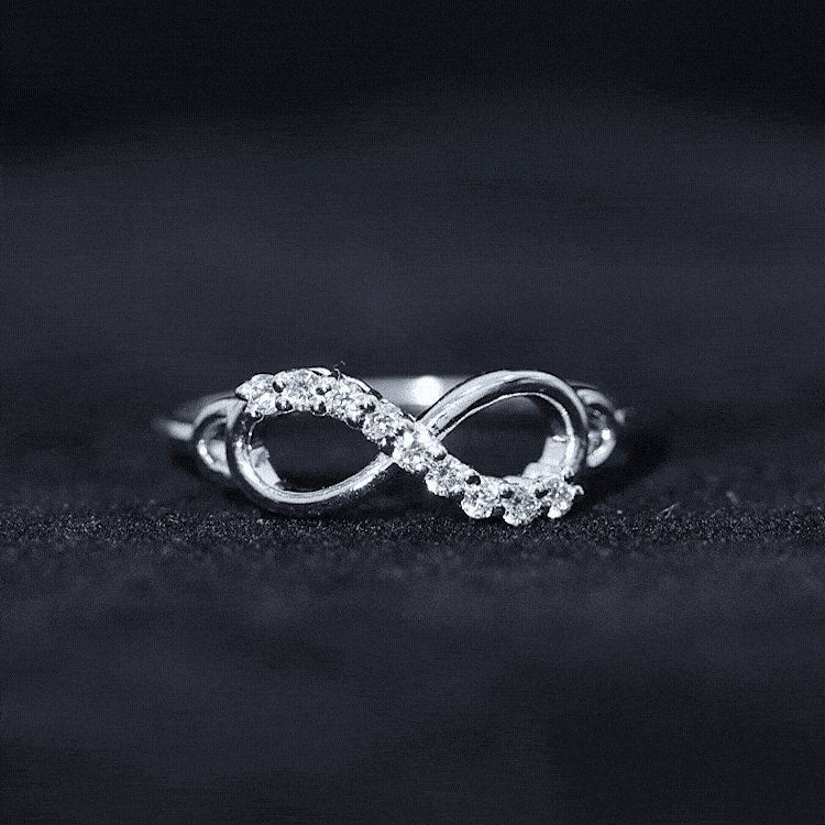 Certified Prong Set Diamond Infinity Promise Ring