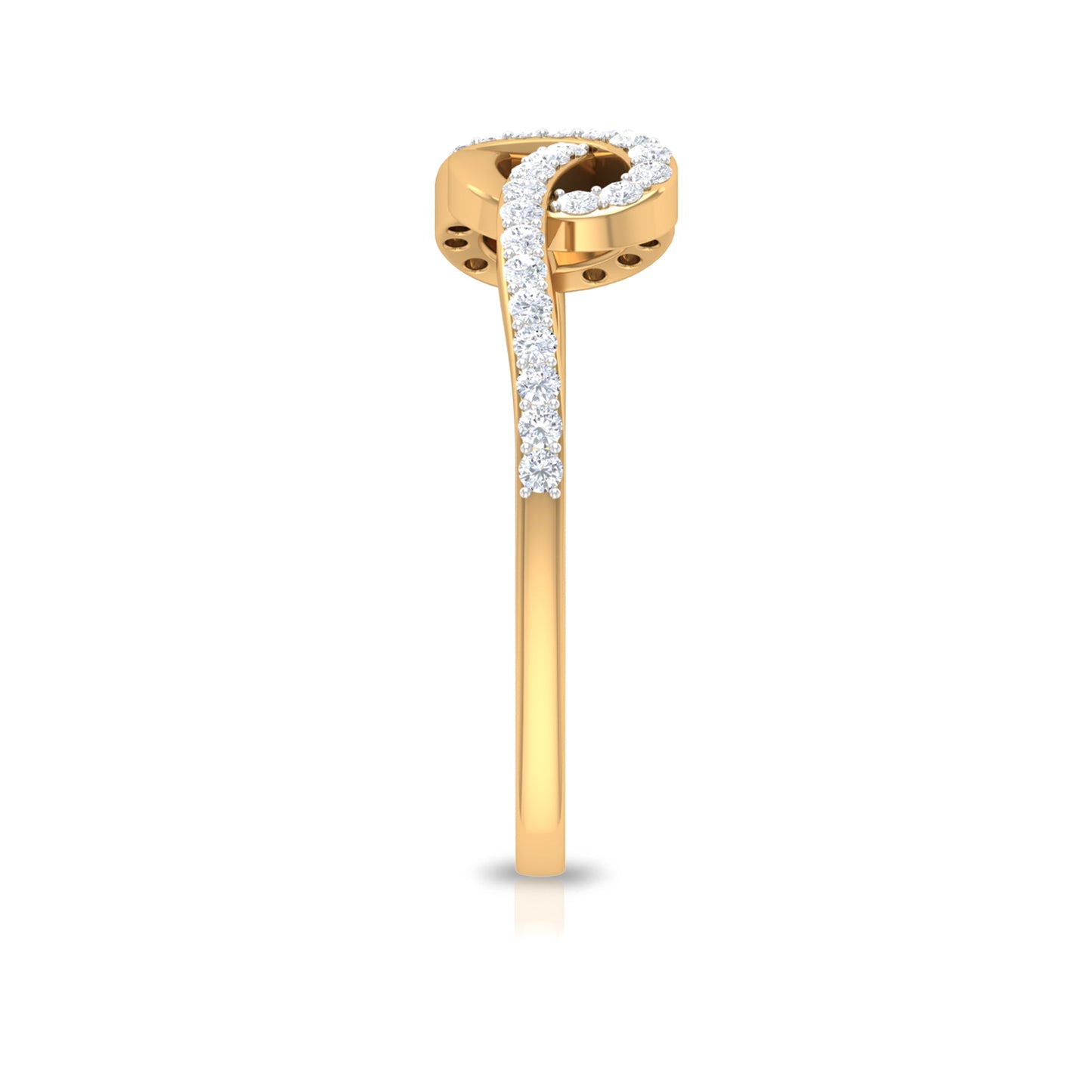 Certified Natural Diamond Infinity Ring for Valentines