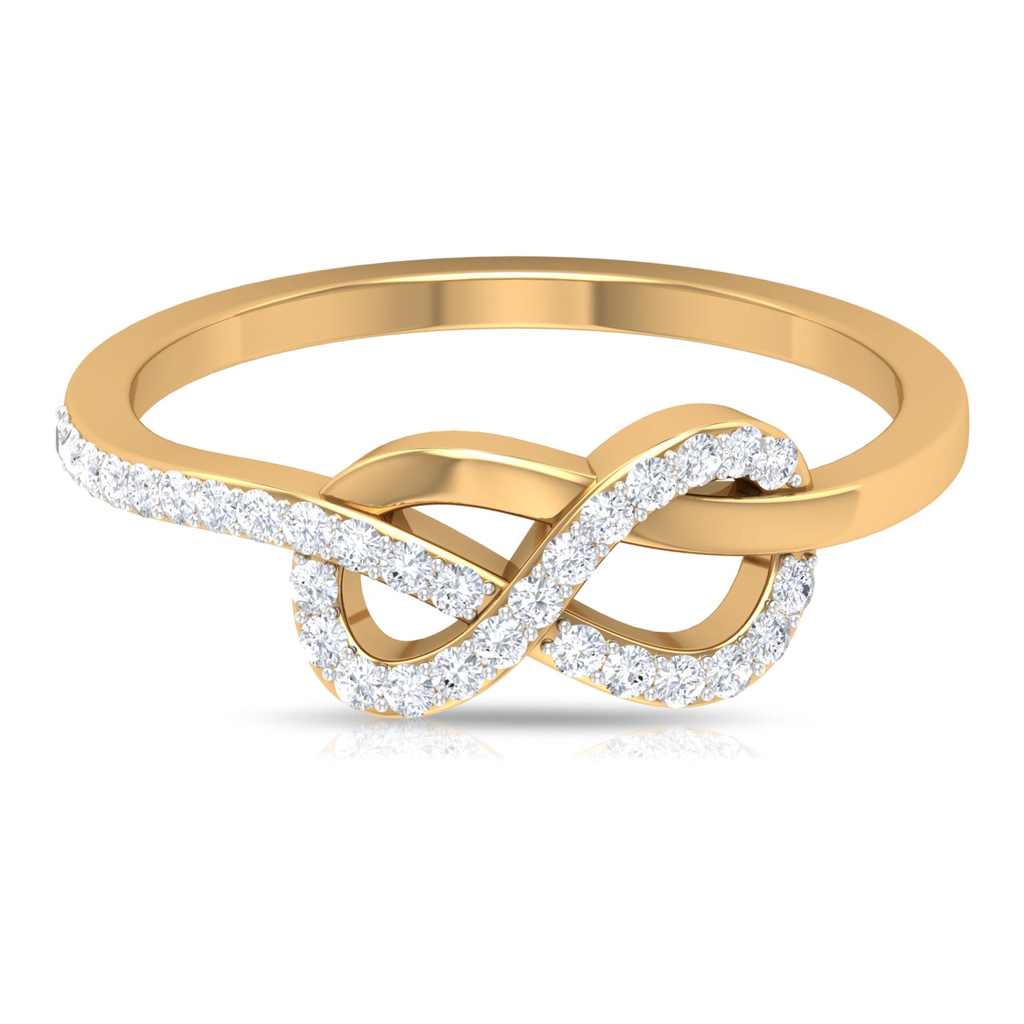 Certified Natural Diamond Infinity Ring for Valentines