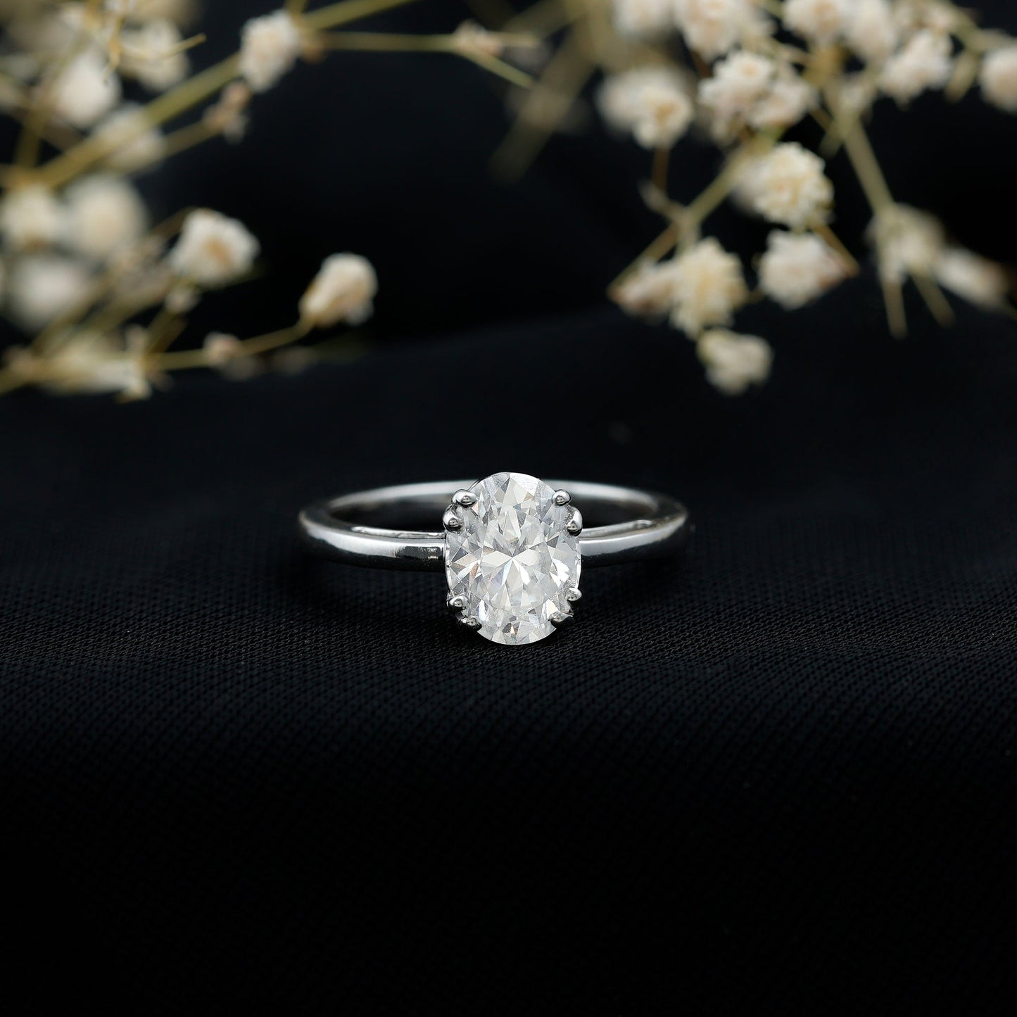 2 Carat Oval Cut Lab Grown Diamond Engagement Ring