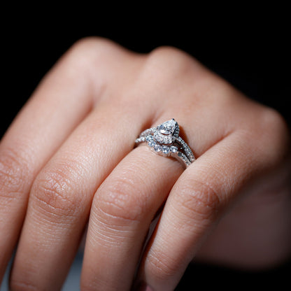 Lab Grown Diamond Designer Bridal Ring Set for Her