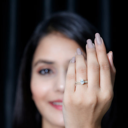 Lab Grown Diamond Simple Bridal Ring Sets