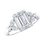 Womens Diamond Engagement Ring with Split Shank
