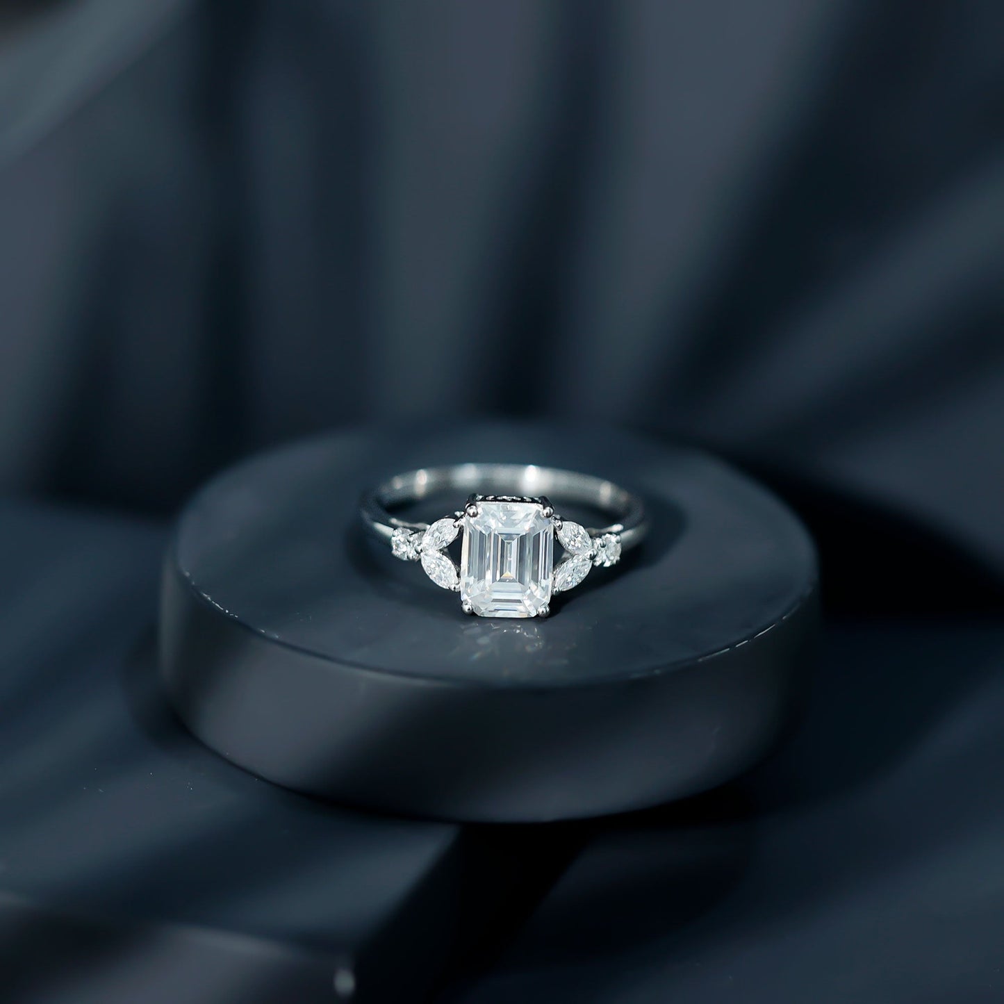 Womens Diamond Engagement Ring with Split Shank