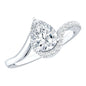 Diamond Teardrop Designer Engagement Ring