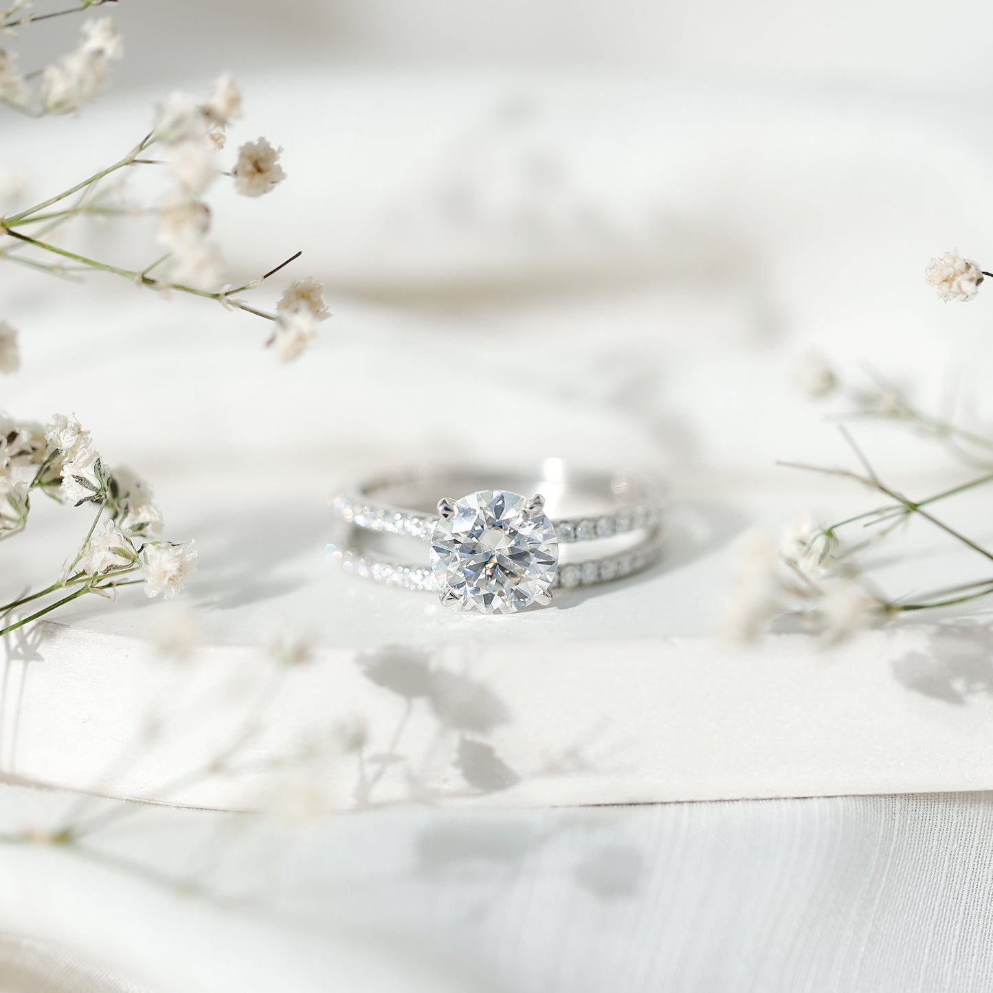 Lab Grown Diamond Wedding Ring Set with Certificate