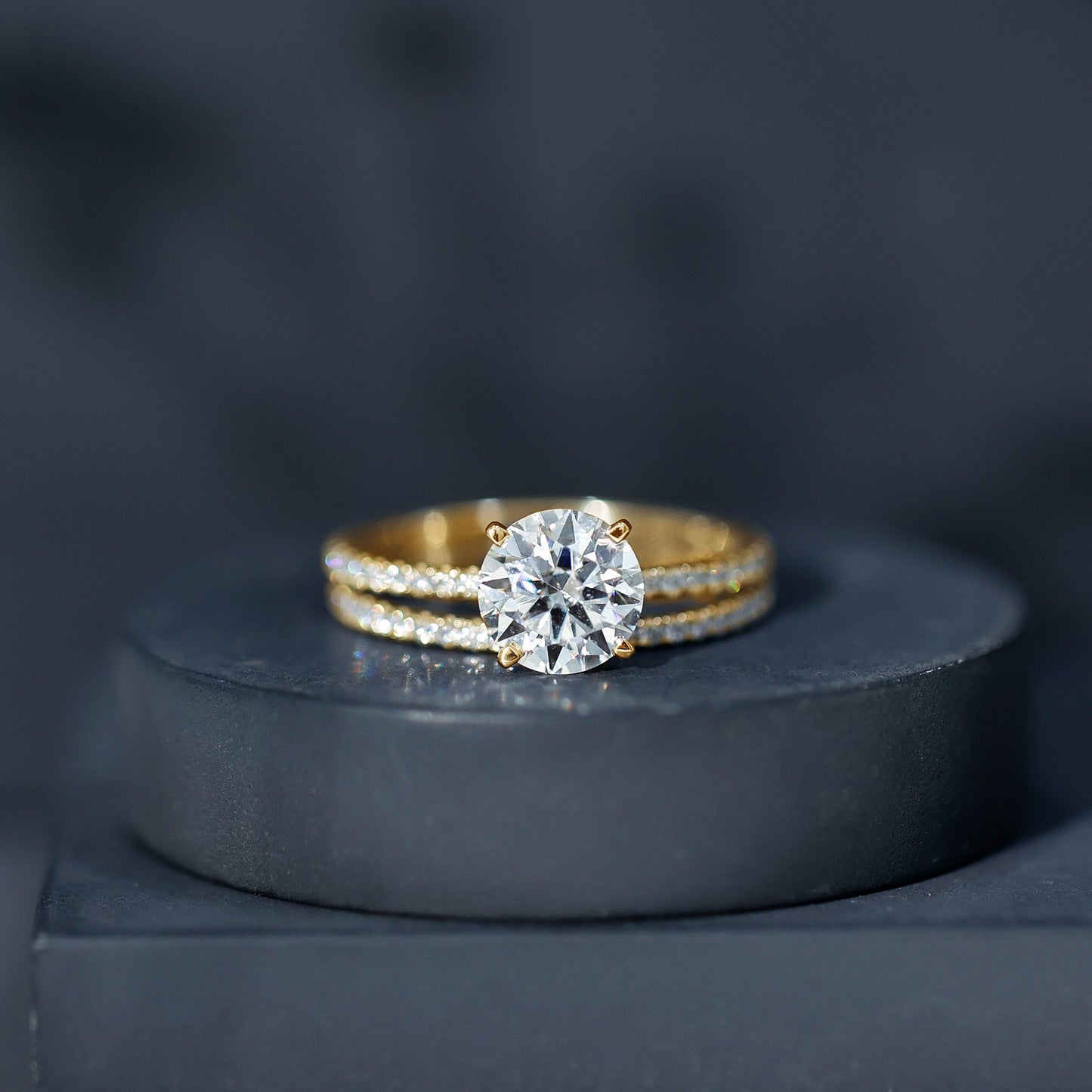 Lab Grown Diamond Wedding Ring Set with Certificate