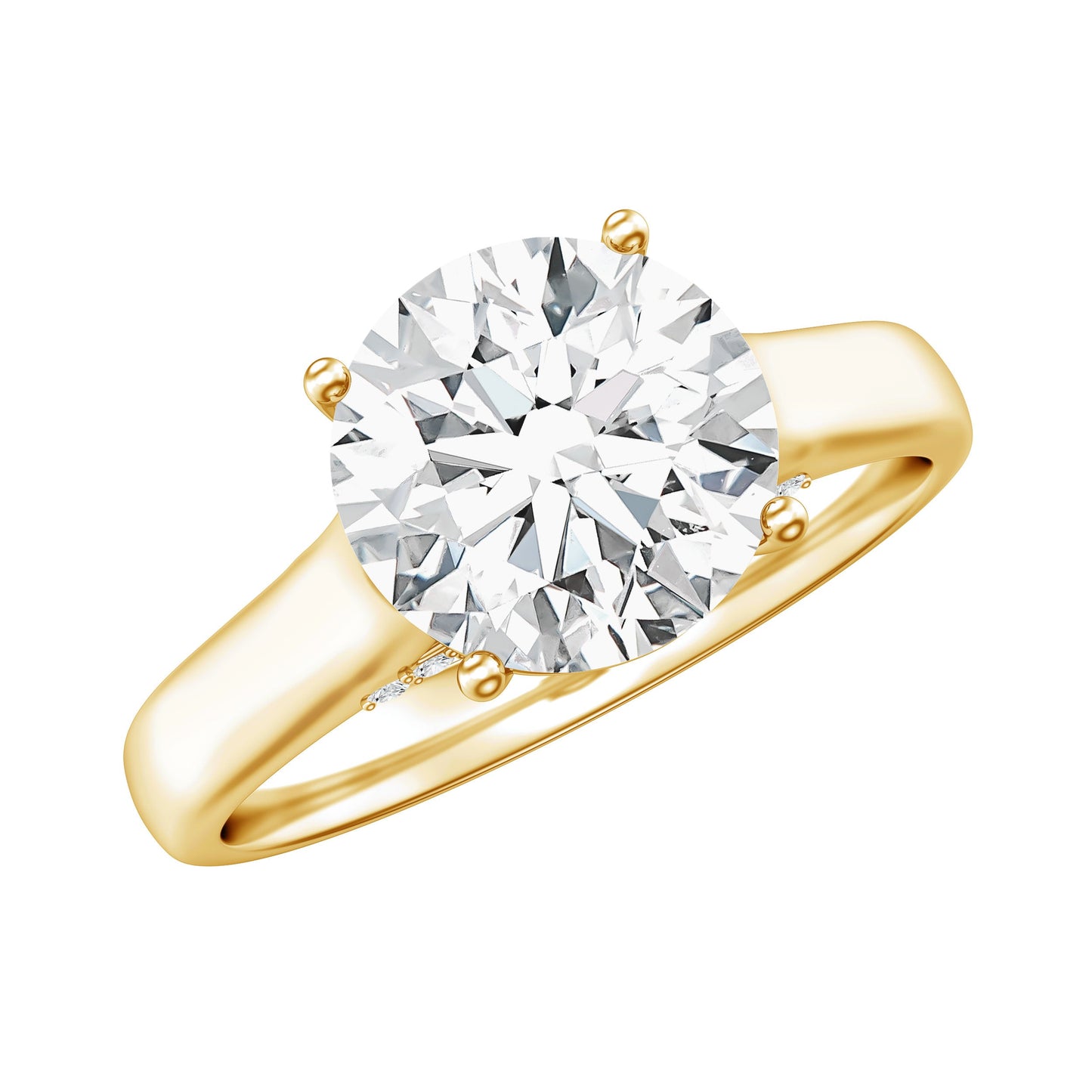 Brilliant Cut Lab Grown Diamond Classic Engagement Ring with Certificate