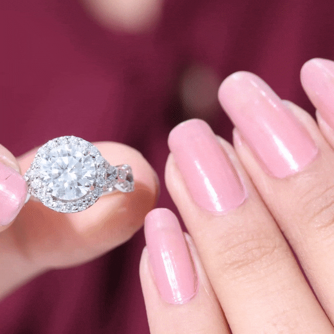 Lab Created Diamond Criss Cross Engagement Ring For Women
