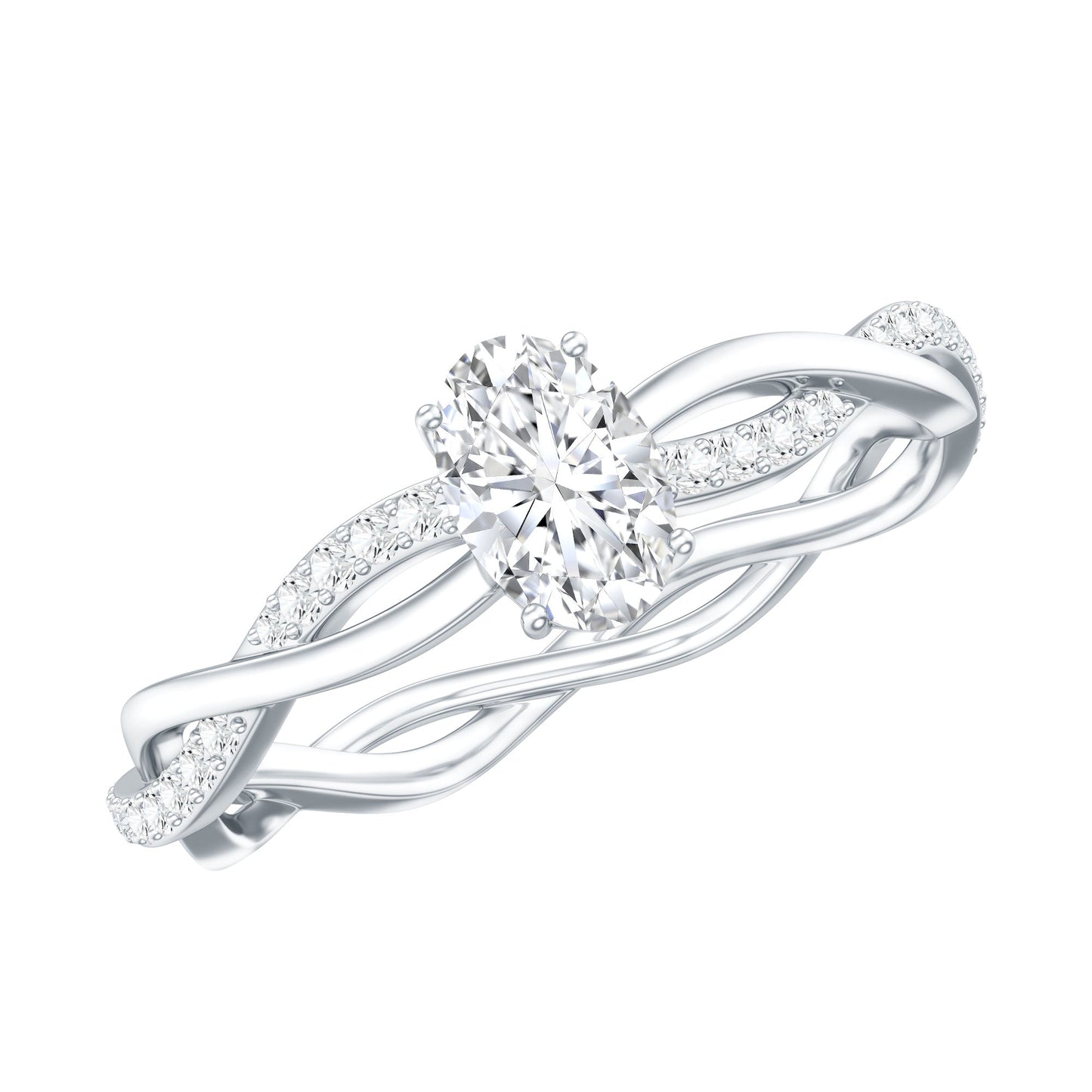 Lab Grown Diamond Promise Ring With Twisted Shank