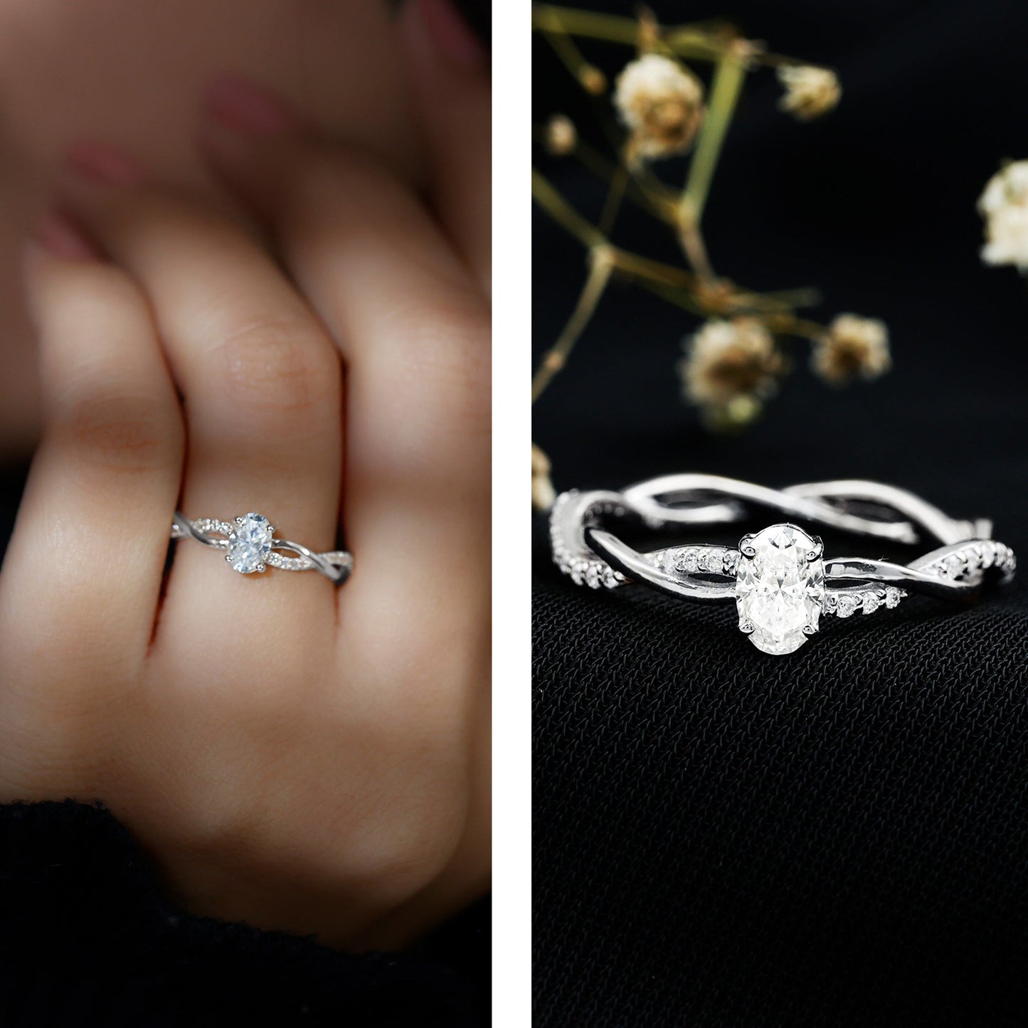 Lab Grown Diamond Promise Ring With Twisted Shank