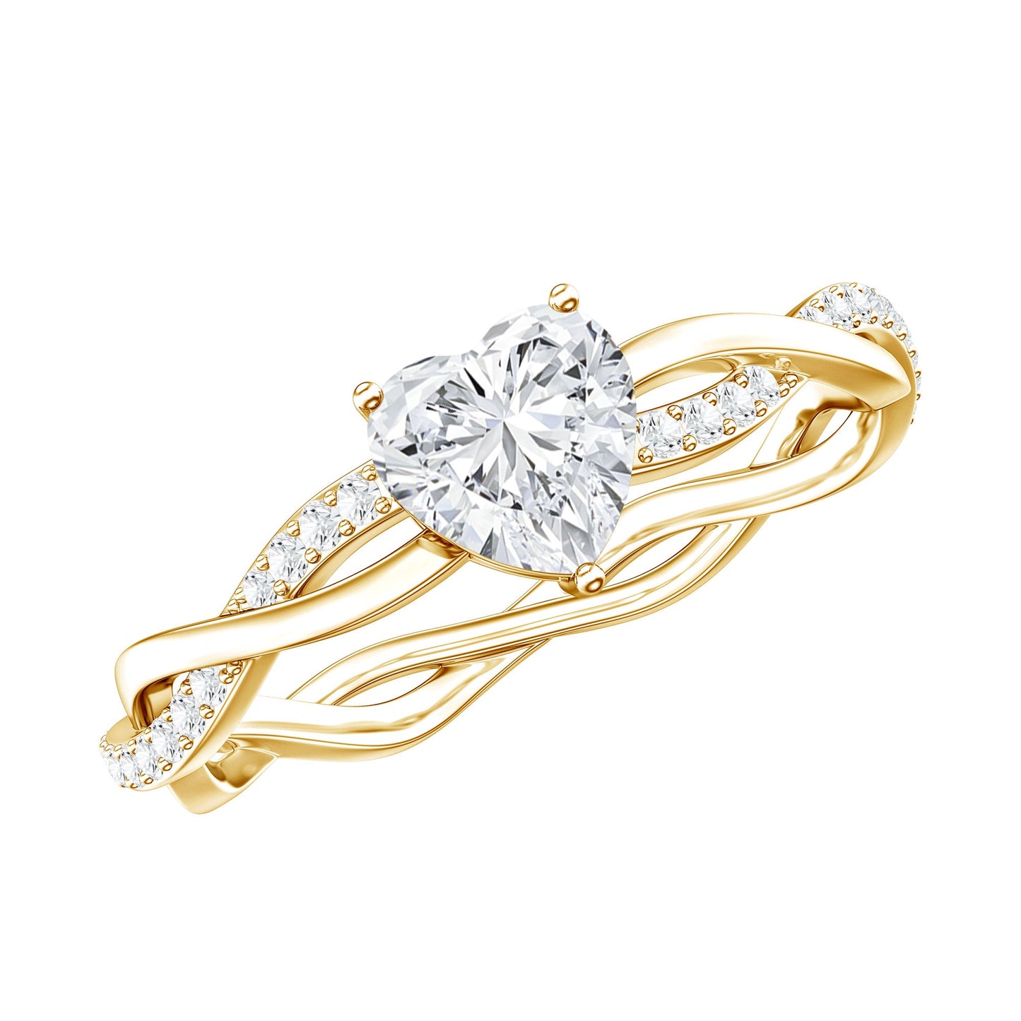 0.5 Carat Heart Shaped Diamond Ring For Women