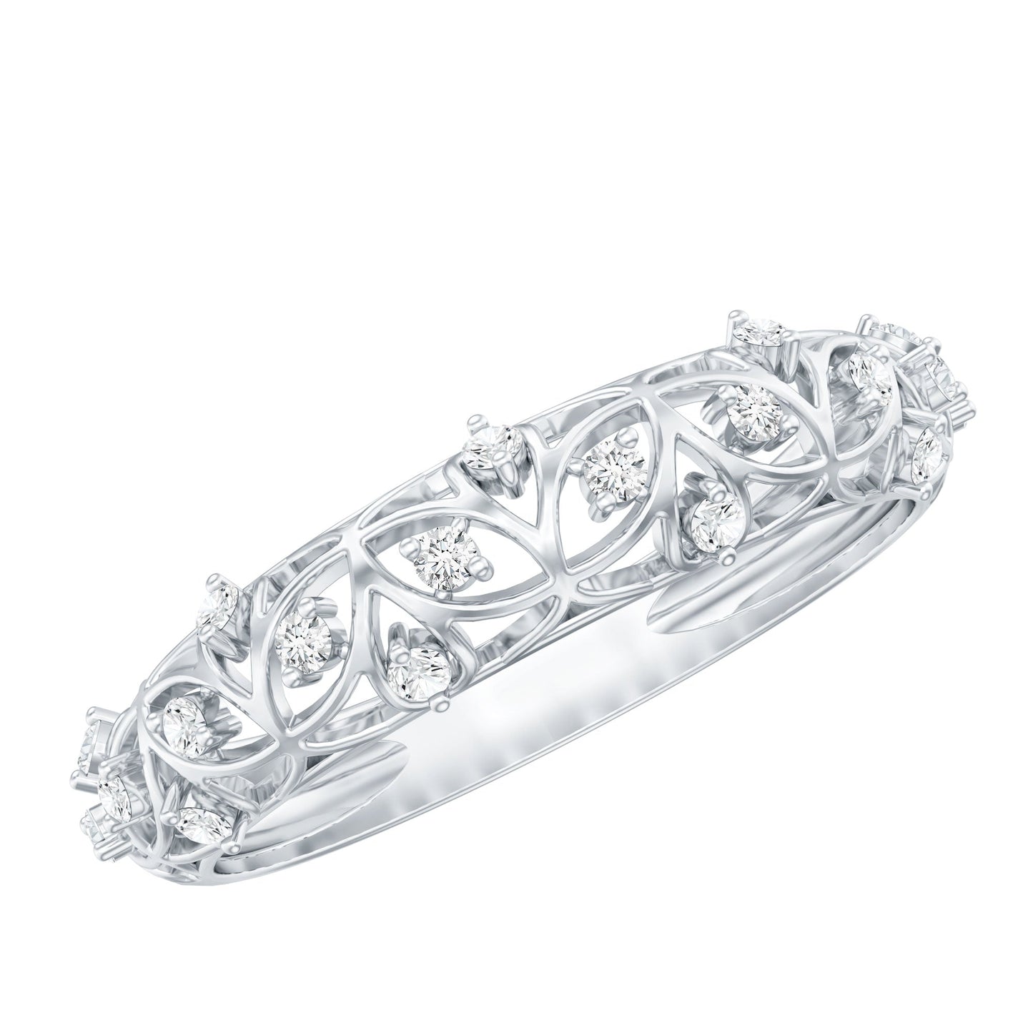 Designer Lab Grown Diamond Wedding Band For Women