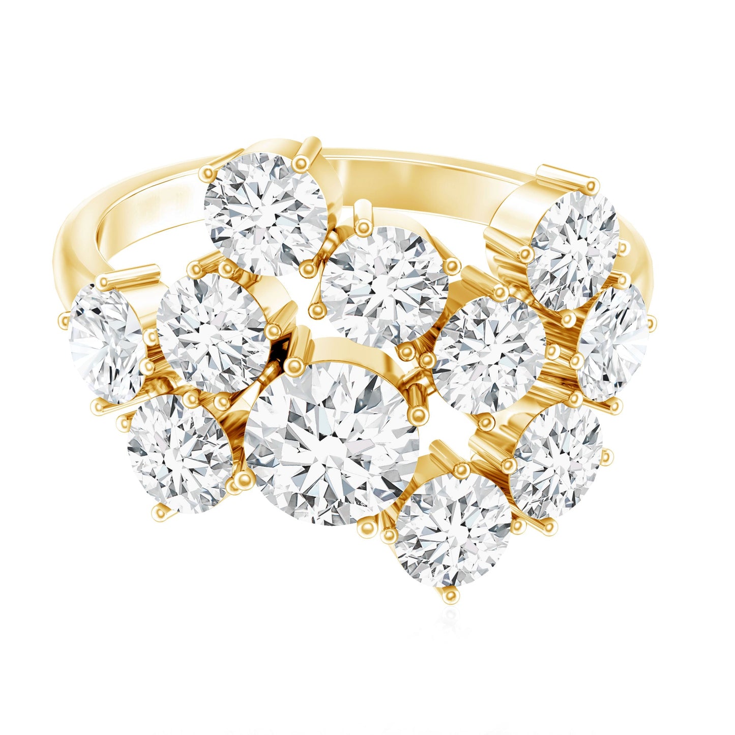 Certified Lab Grown Diamond Statement Engagement Ring for Women