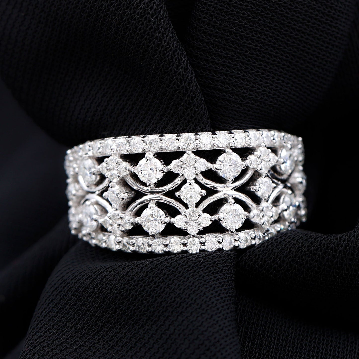 Vintage Inspired Lab Grown Diamond Wedding Band for Women