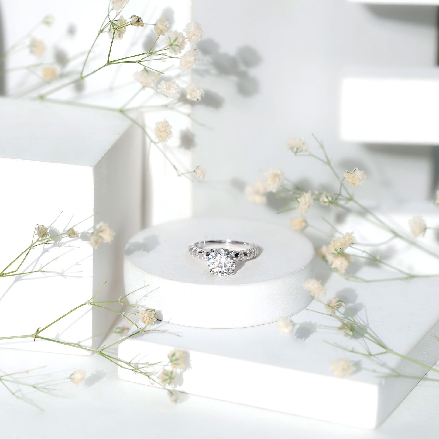 Certified 1.2 Carat Lab Grown Diamond Solitaire Engagement Ring