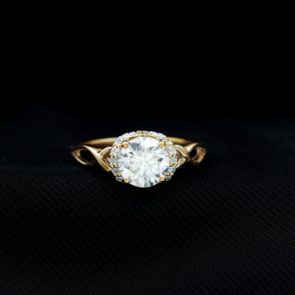 1.2 Carat Round Lab Created Diamond Solitaire Infinity Ring for Her