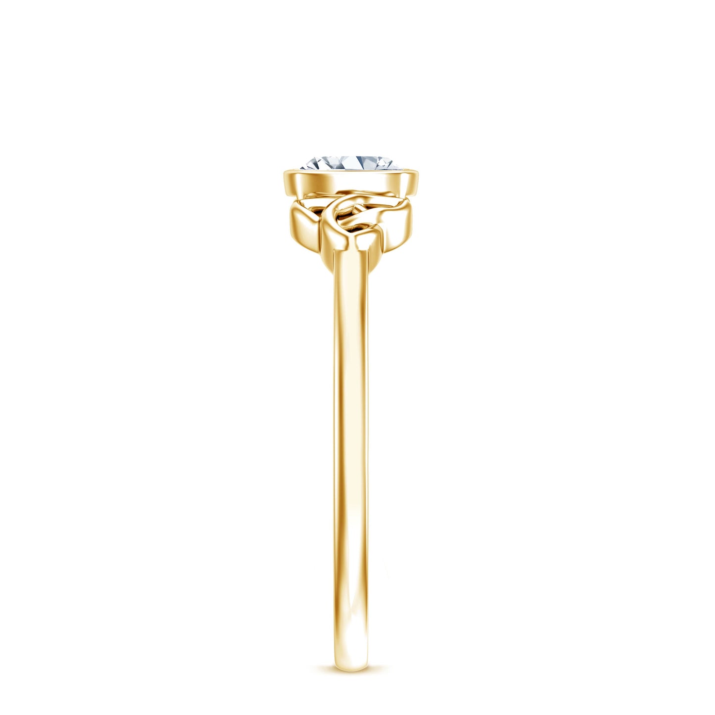 Certified Cushion Cut Diamond Knot Promise Ring