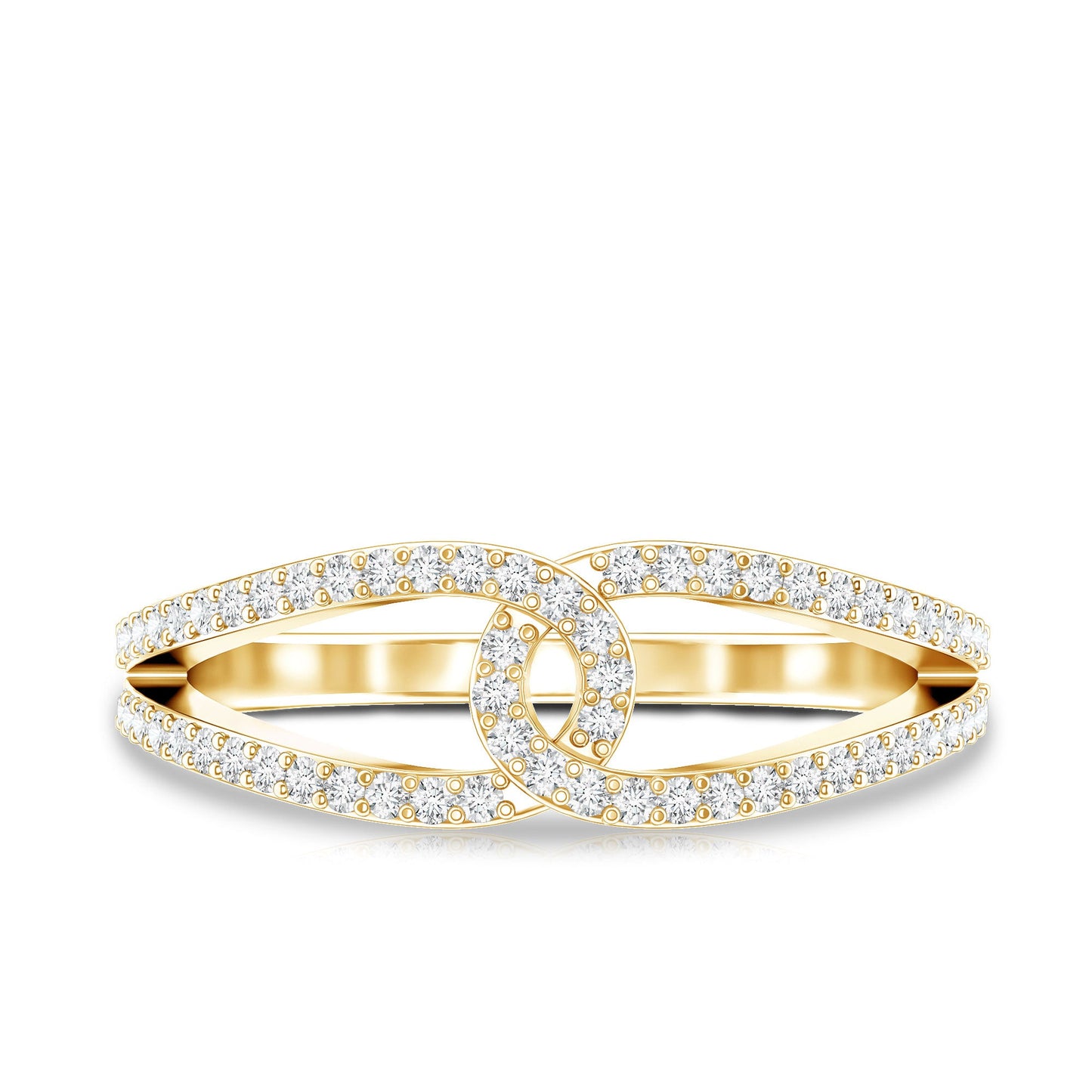 Brilliant Cut Lab Created Diamond Knot Anniversary Ring for Her