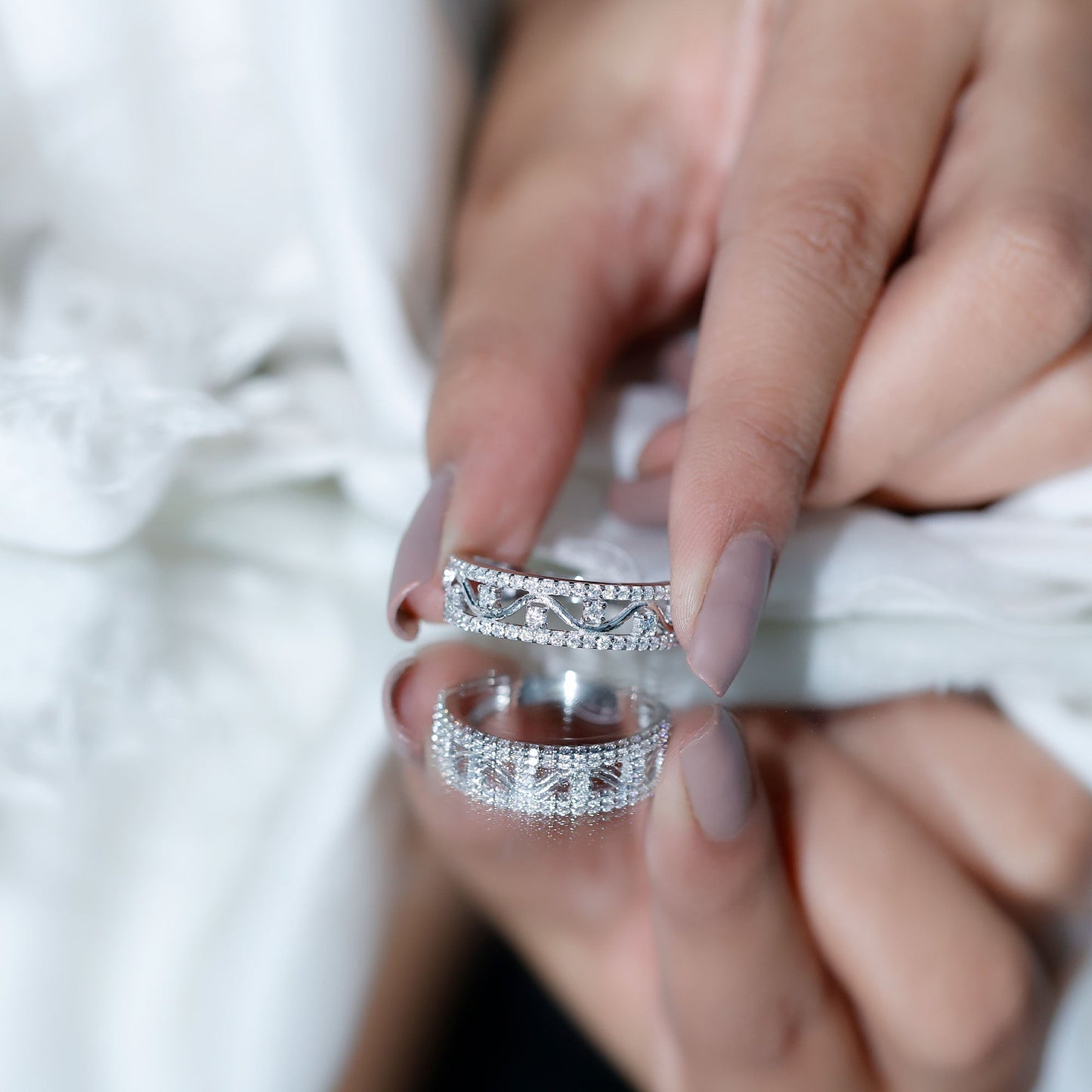 Womens Lab Created Diamond Wedding Band With Certificate