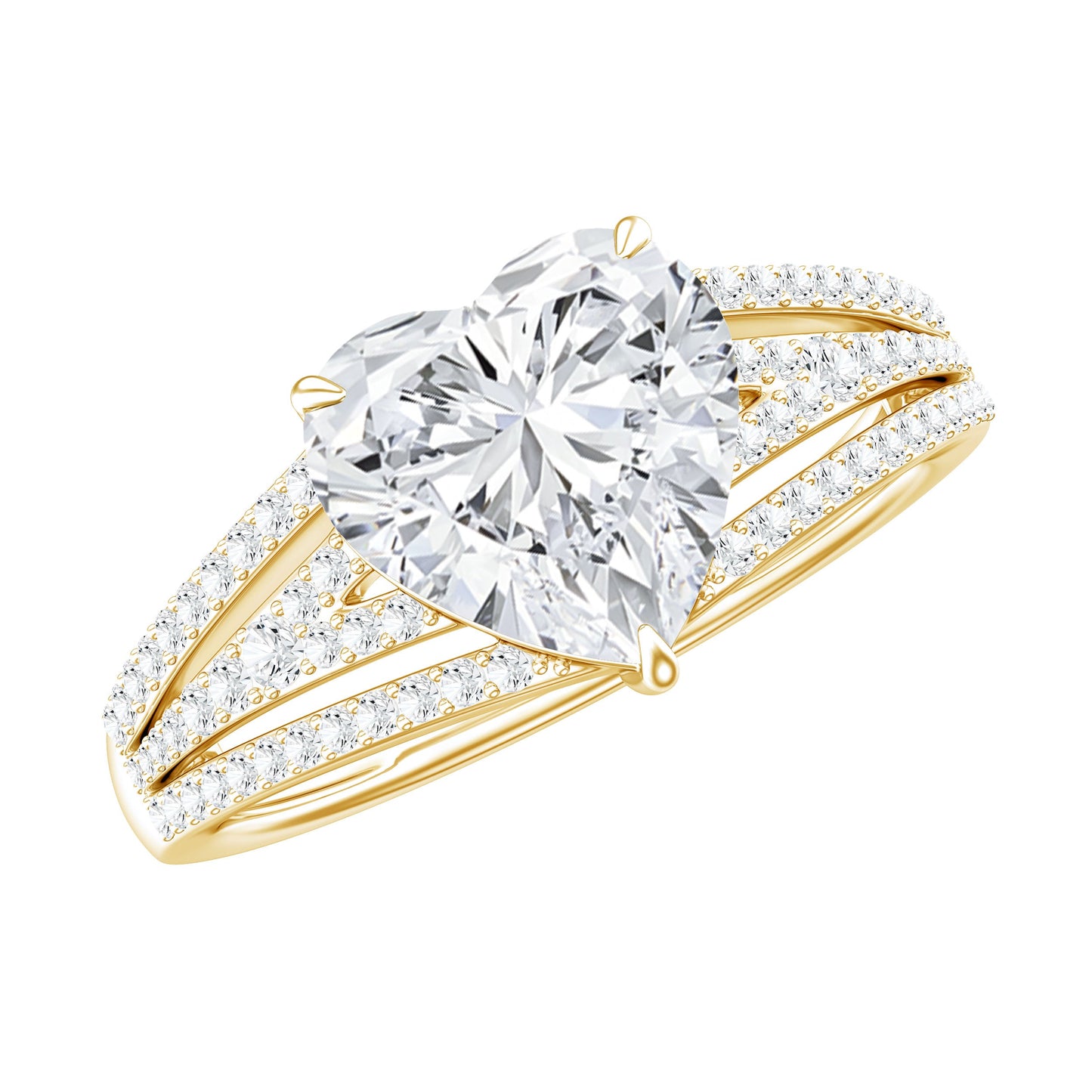 2 Carat Lab Created Diamond Heart Engagement Ring