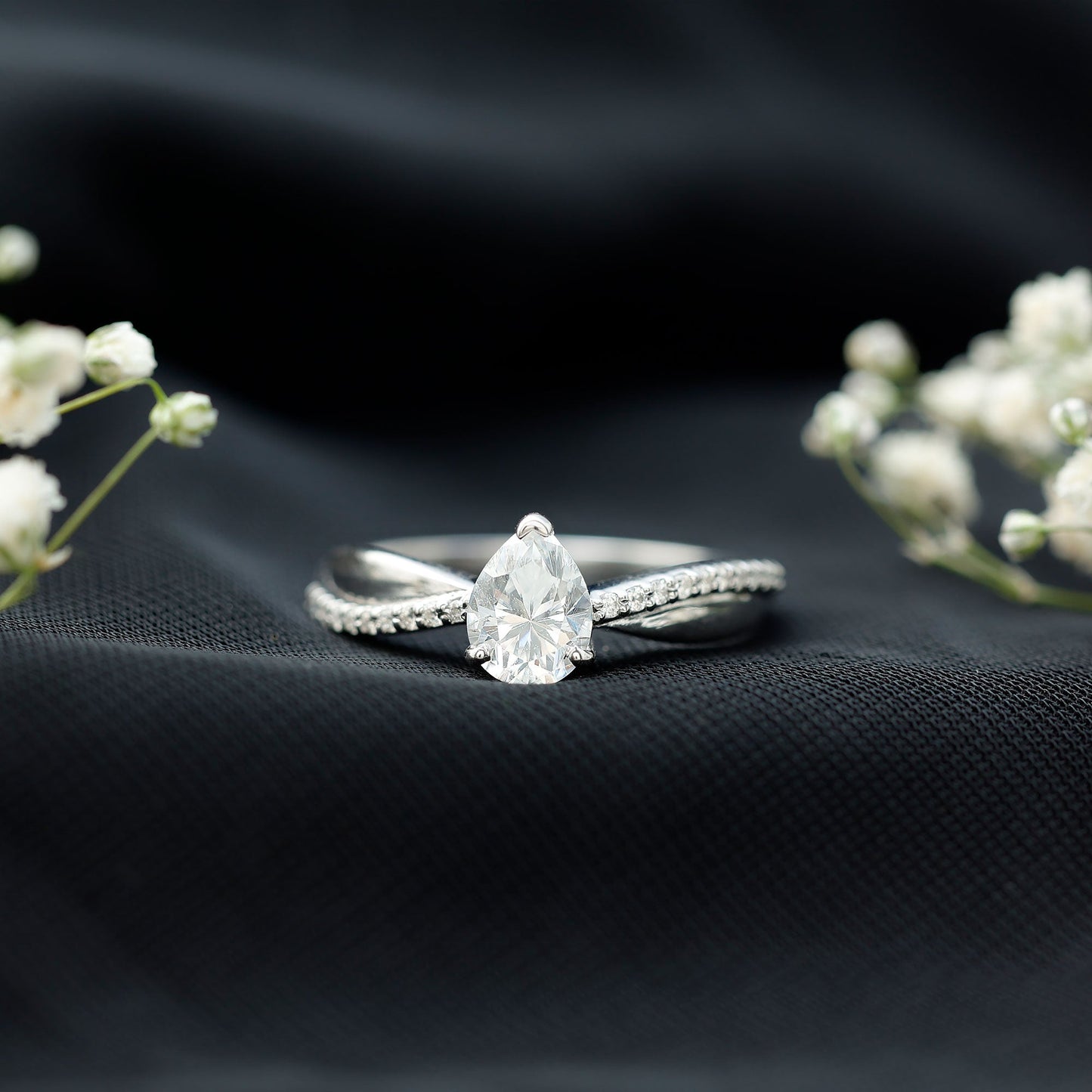 Pear Cut Diamond Classic Engagement Ring