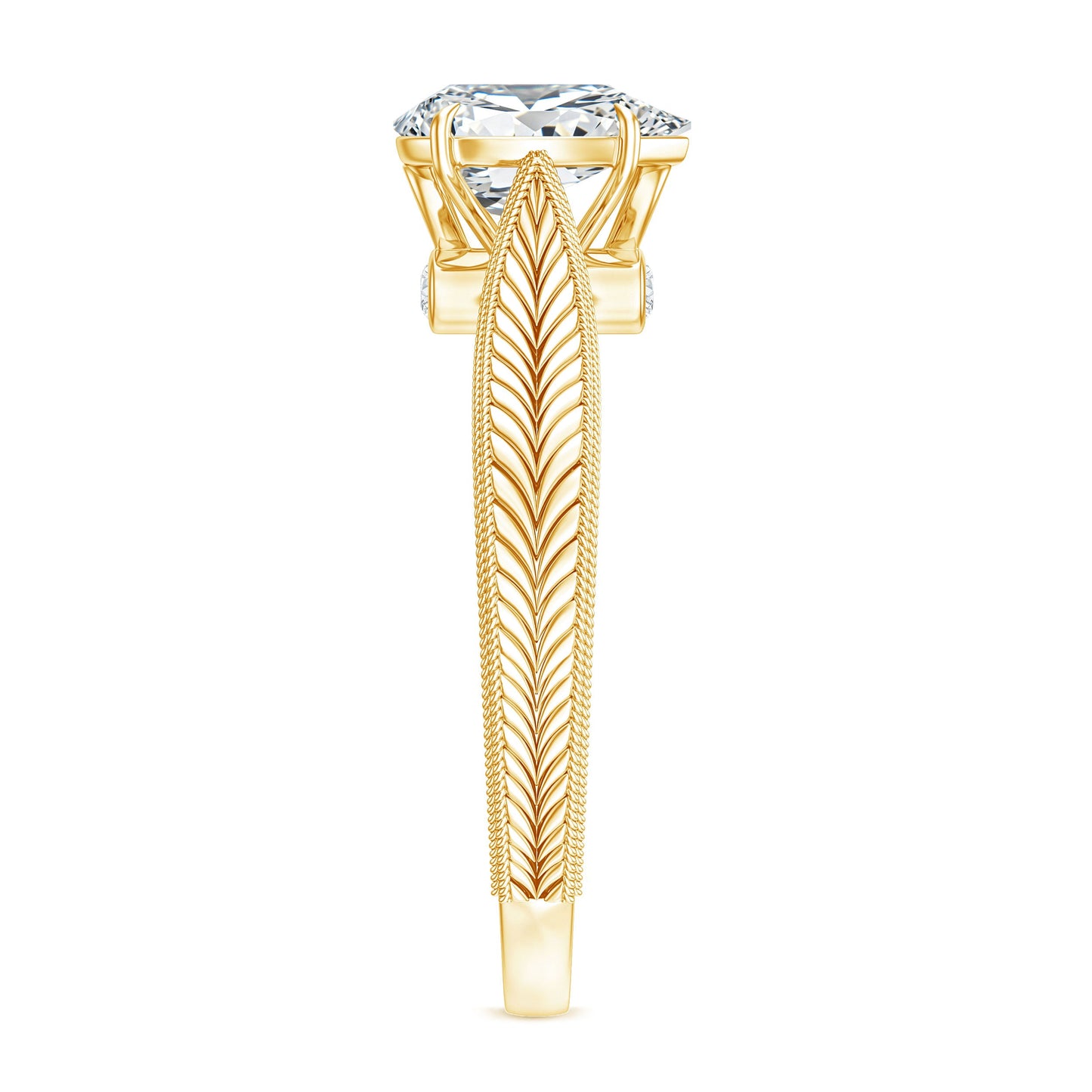 1.3 Carat Pear Lab Created Diamond Filigree Engagement Ring