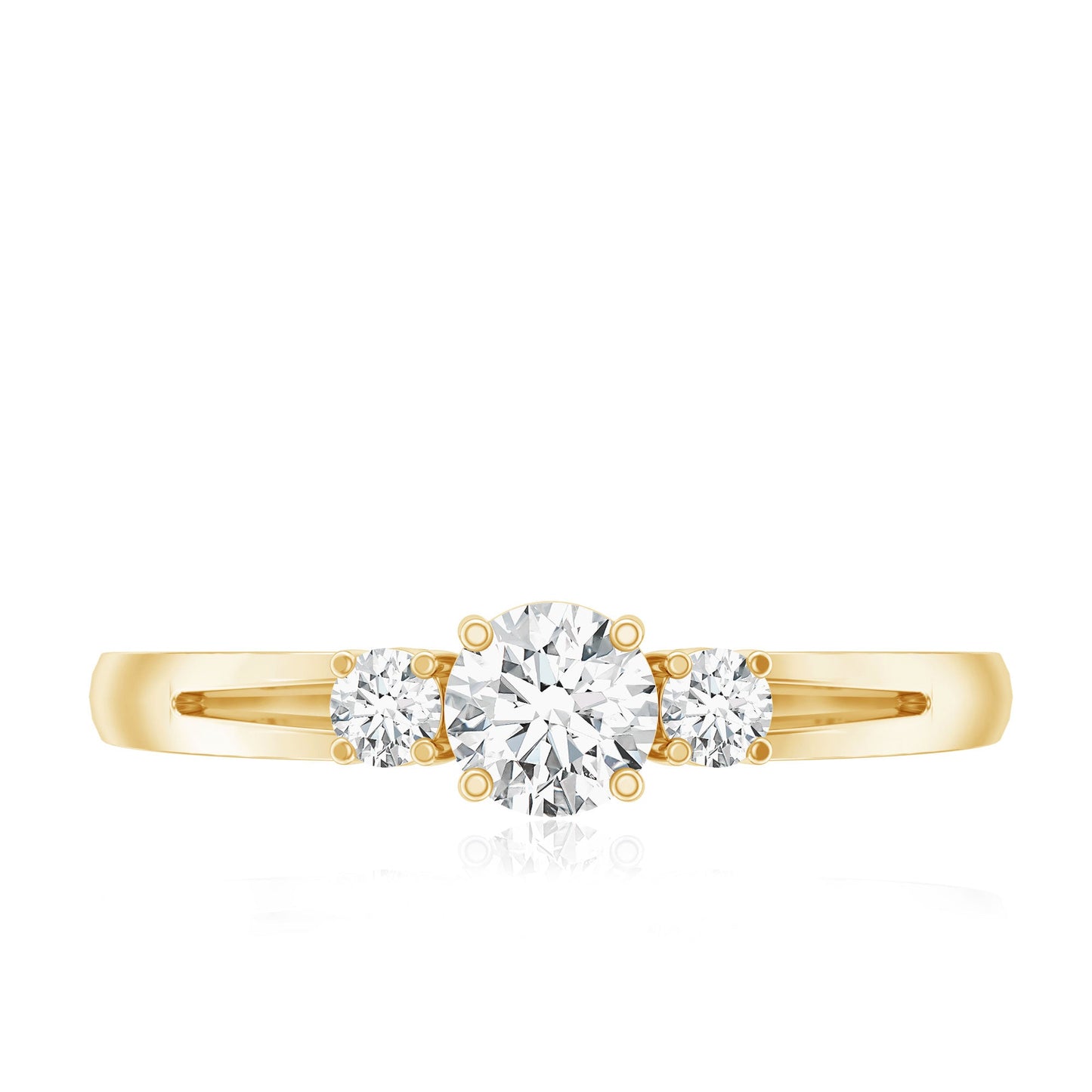 Certified Moissanite 3 Stone Proposal Ring For Her