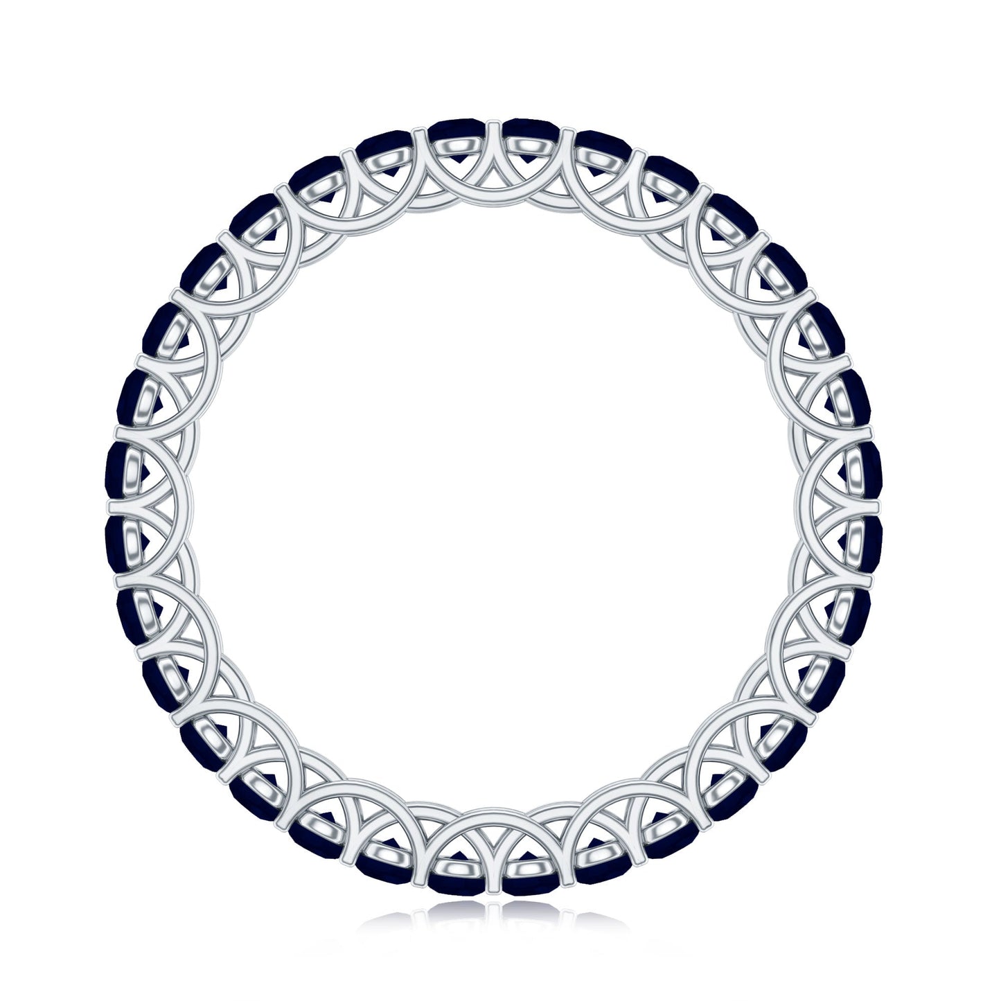 Real Blue Sapphire Full Eternity Ring for Women