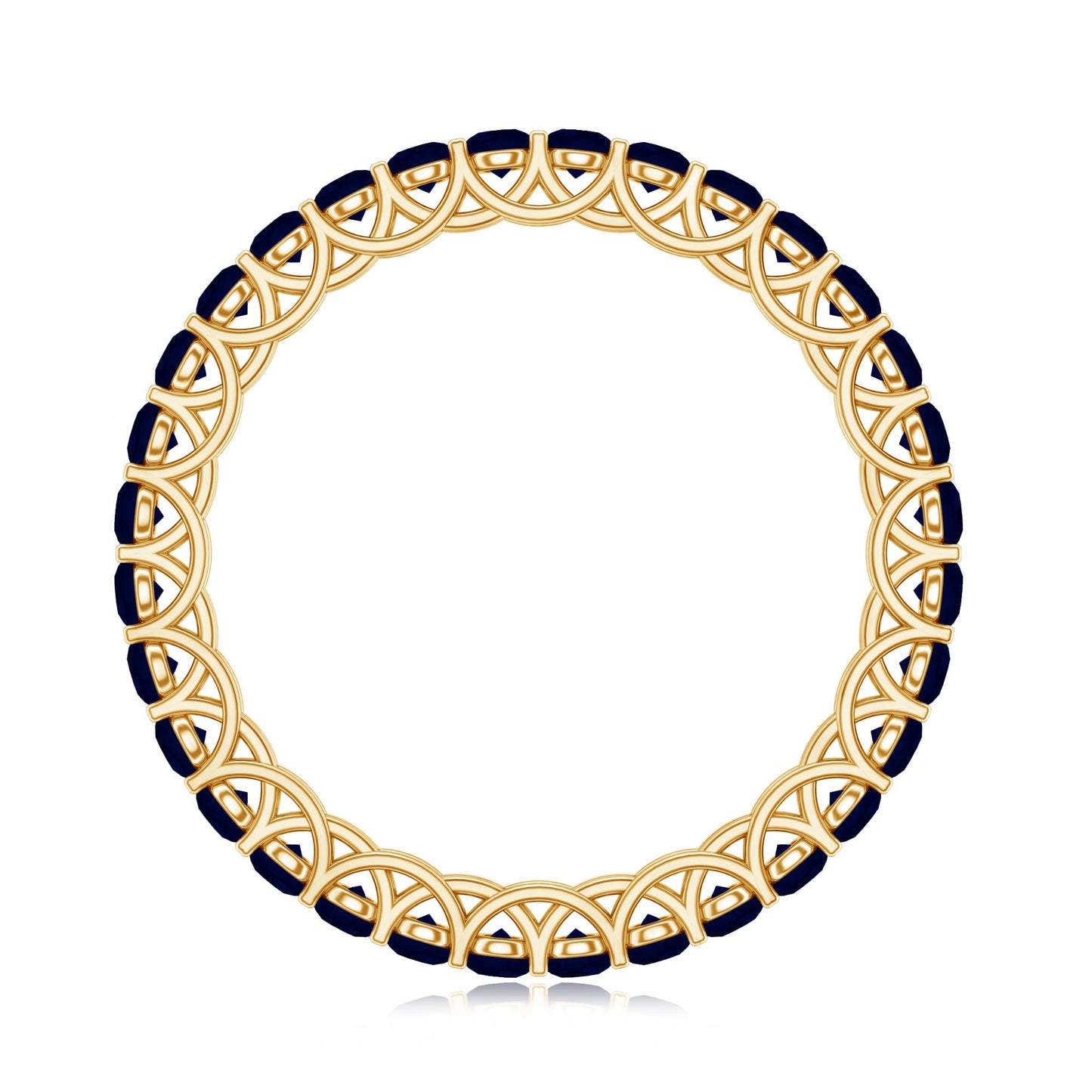 Real Blue Sapphire Full Eternity Ring for Women