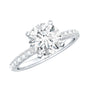 Certified 2 Carat Moissanite Solitaire Engagement Ring in Silver