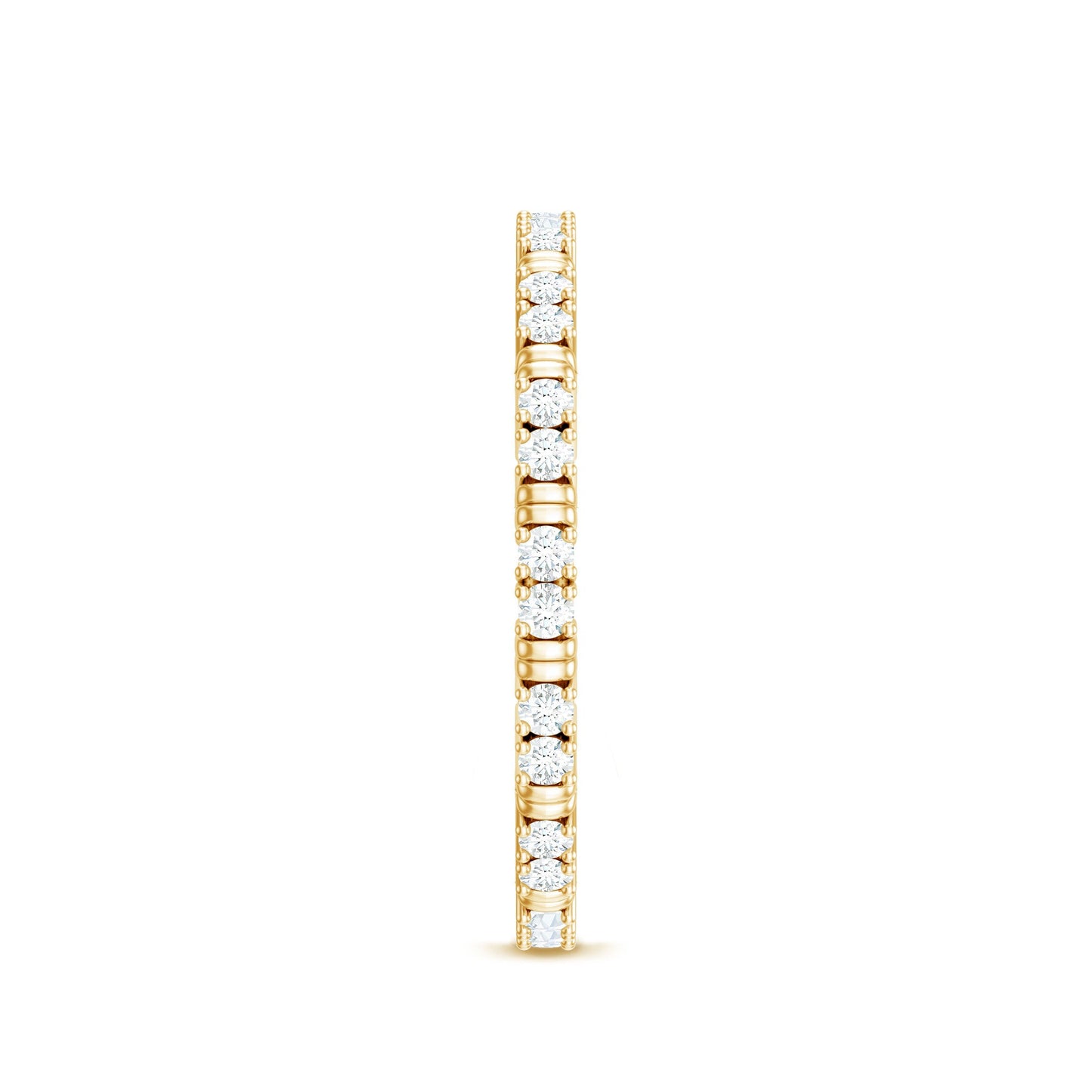 Minimalist Stackable Eternity Ring with Moissanite
