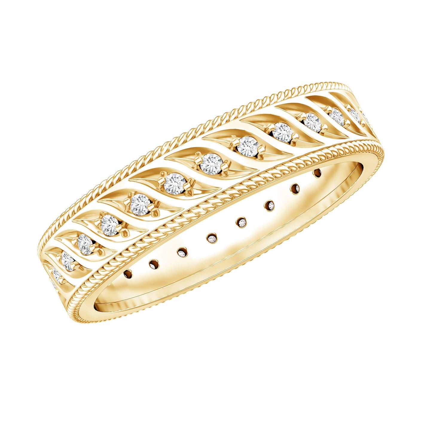 Lab Grown Diamond Designer Wedding Band Ring