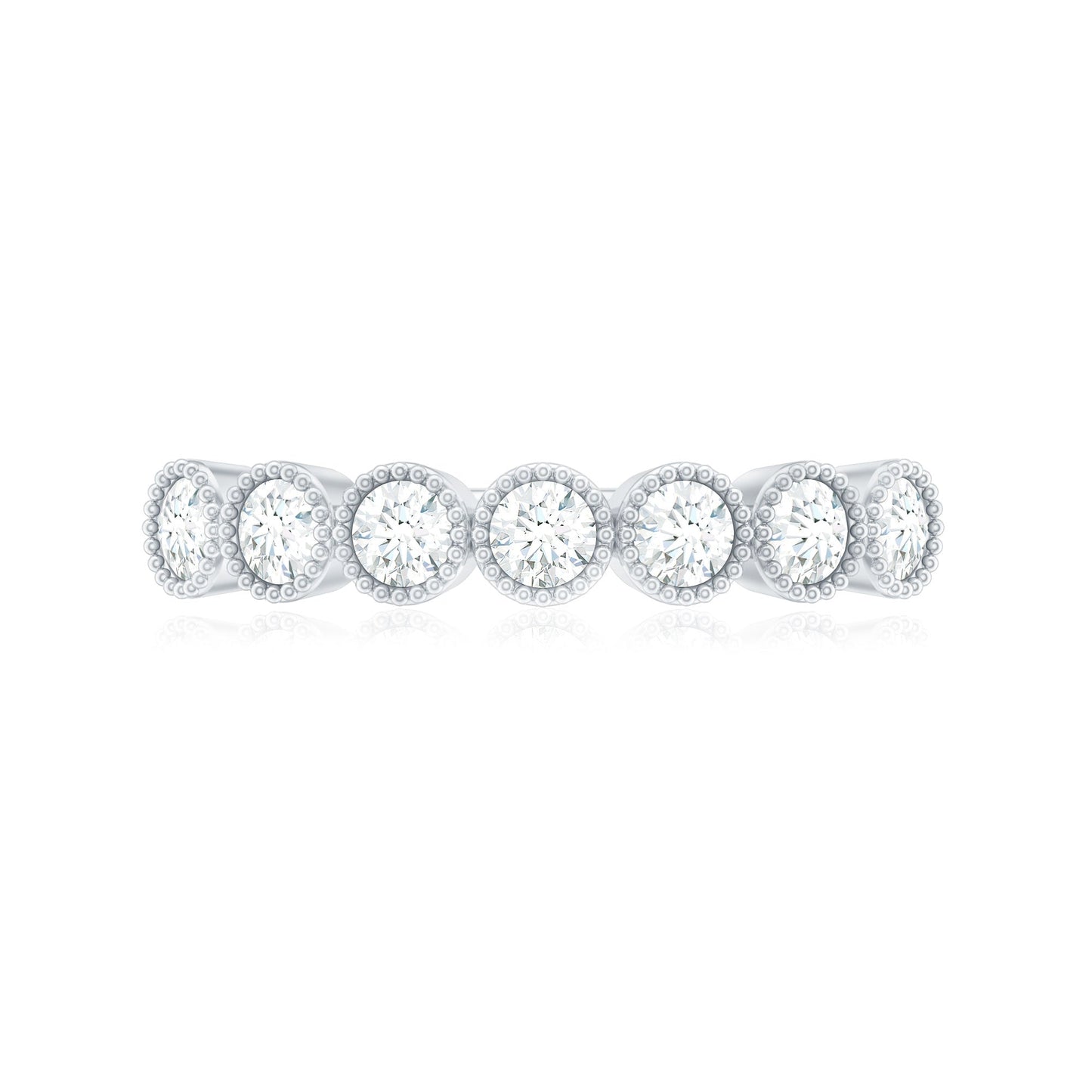 Certified Diamond Anniversary Band in Bezel Setting