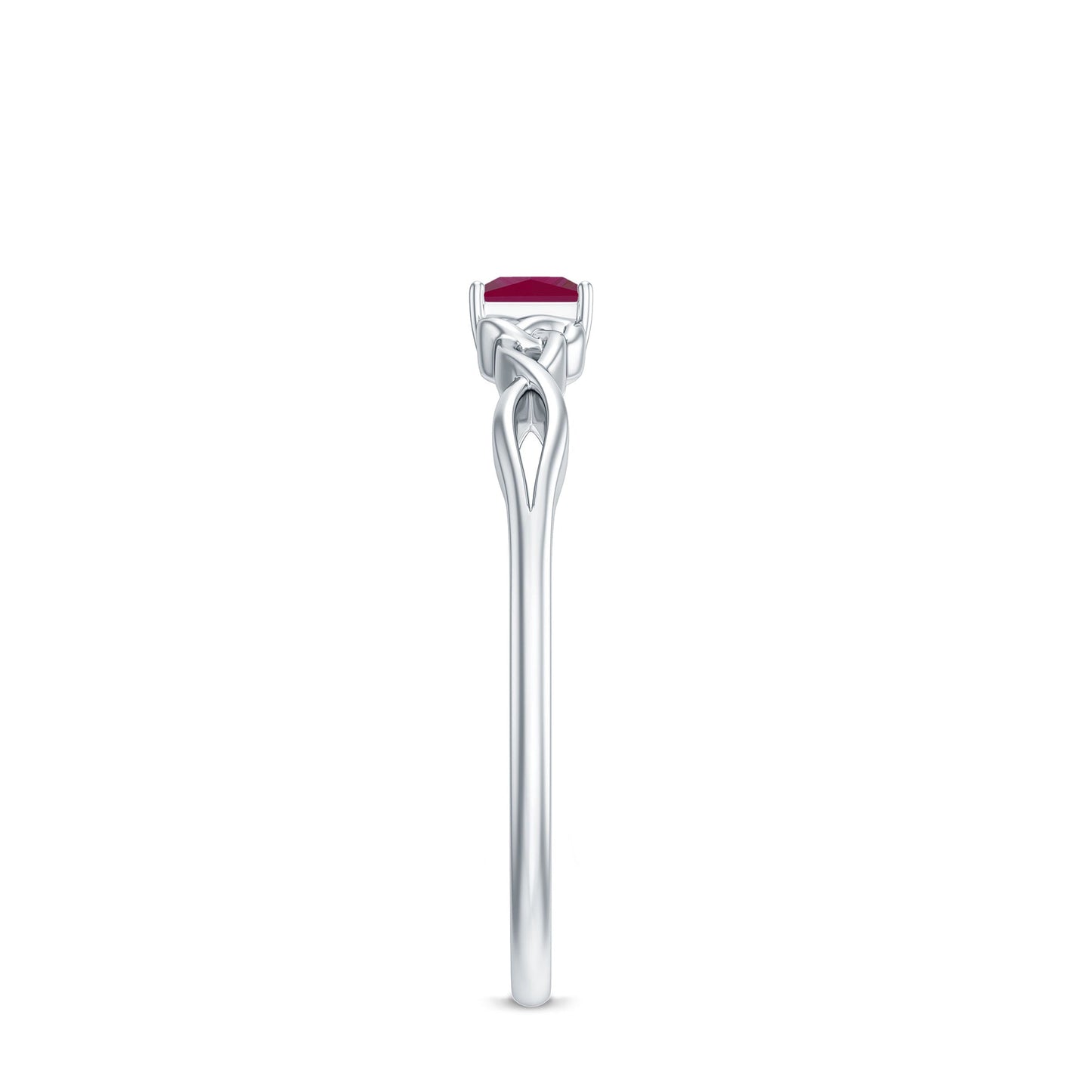 Natural Princess Cut Ruby Irish Promise Ping